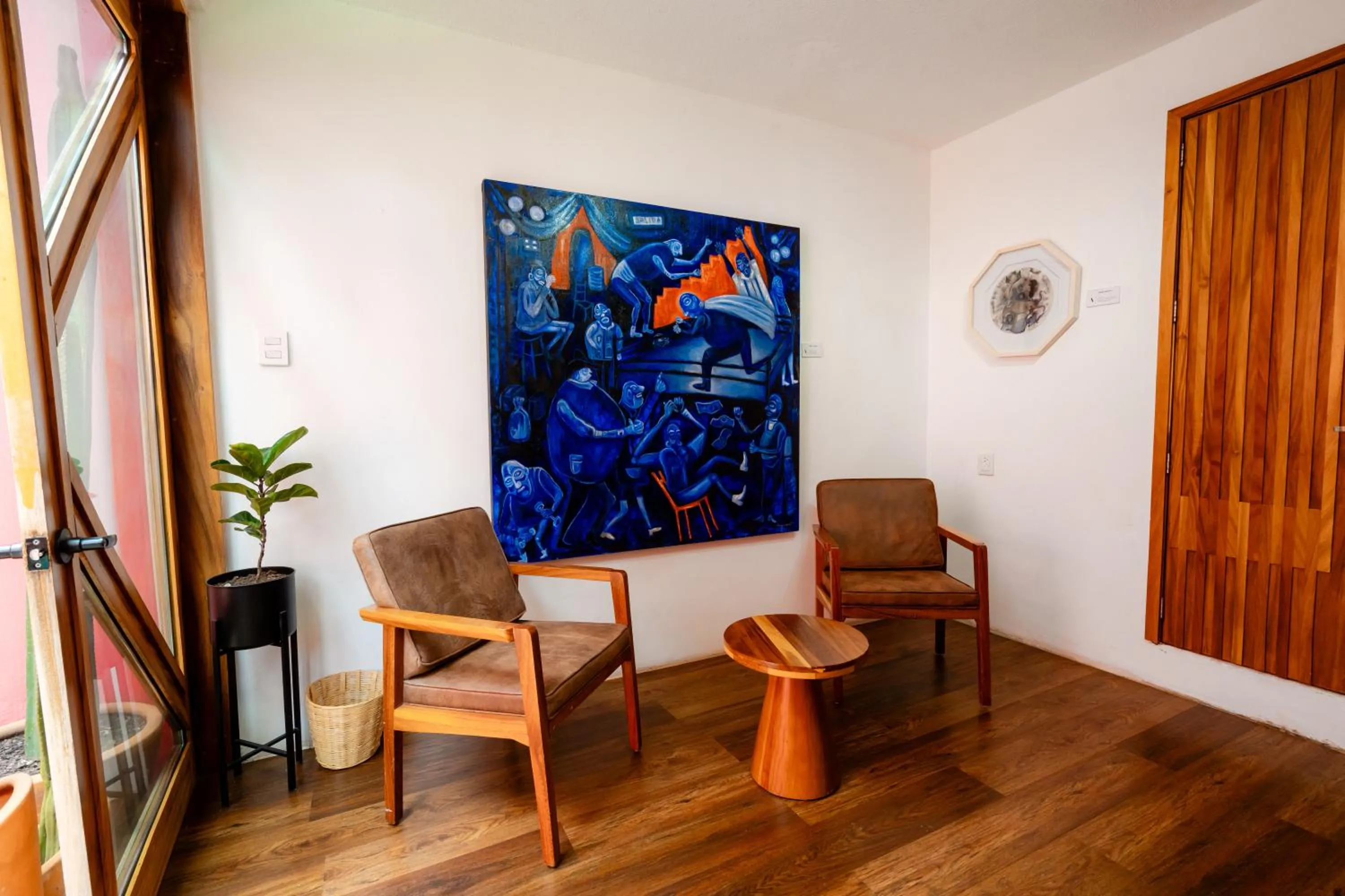 Seating area in Hotel Casa de Arte Oaxaca