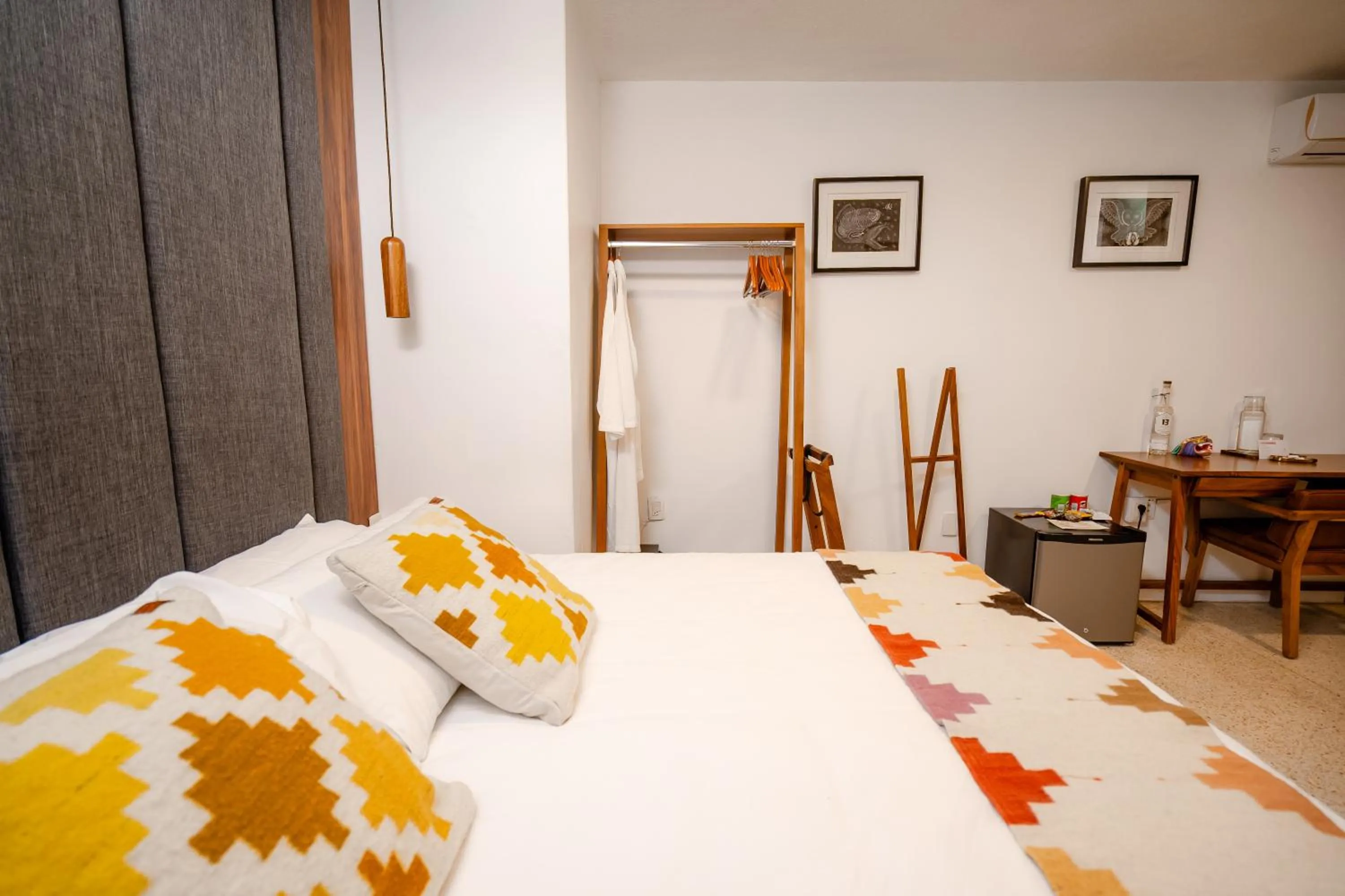 Bed in Hotel Casa de Arte Oaxaca