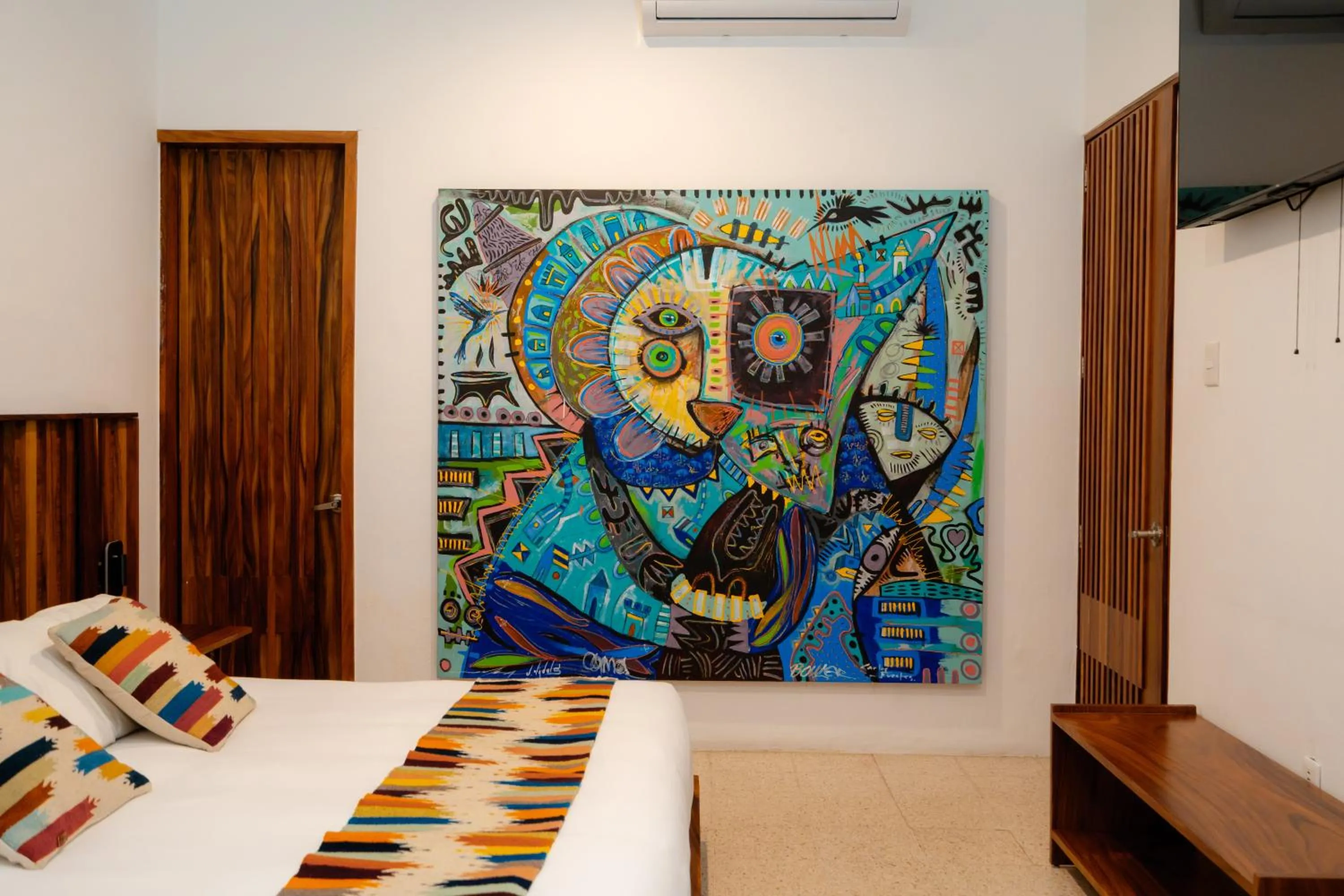 Photo of the whole room, Bed in Hotel Casa de Arte Oaxaca