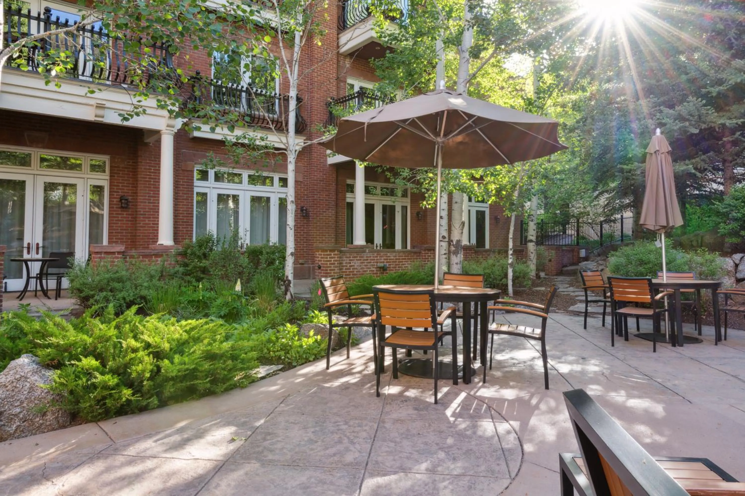 Patio in The Aspen Mountain Residences