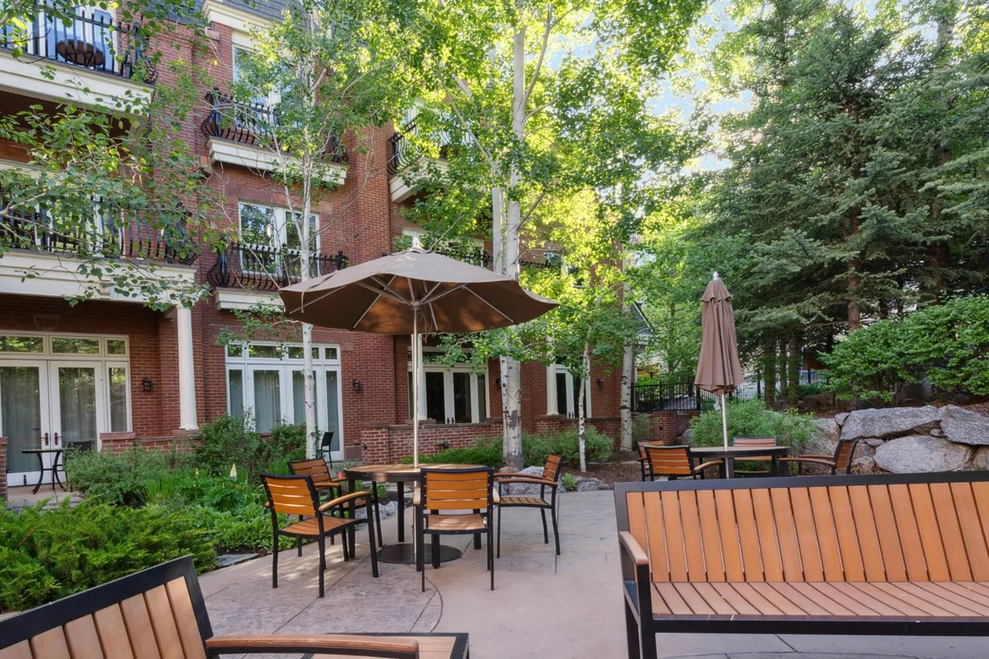 Patio in The Aspen Mountain Residences
