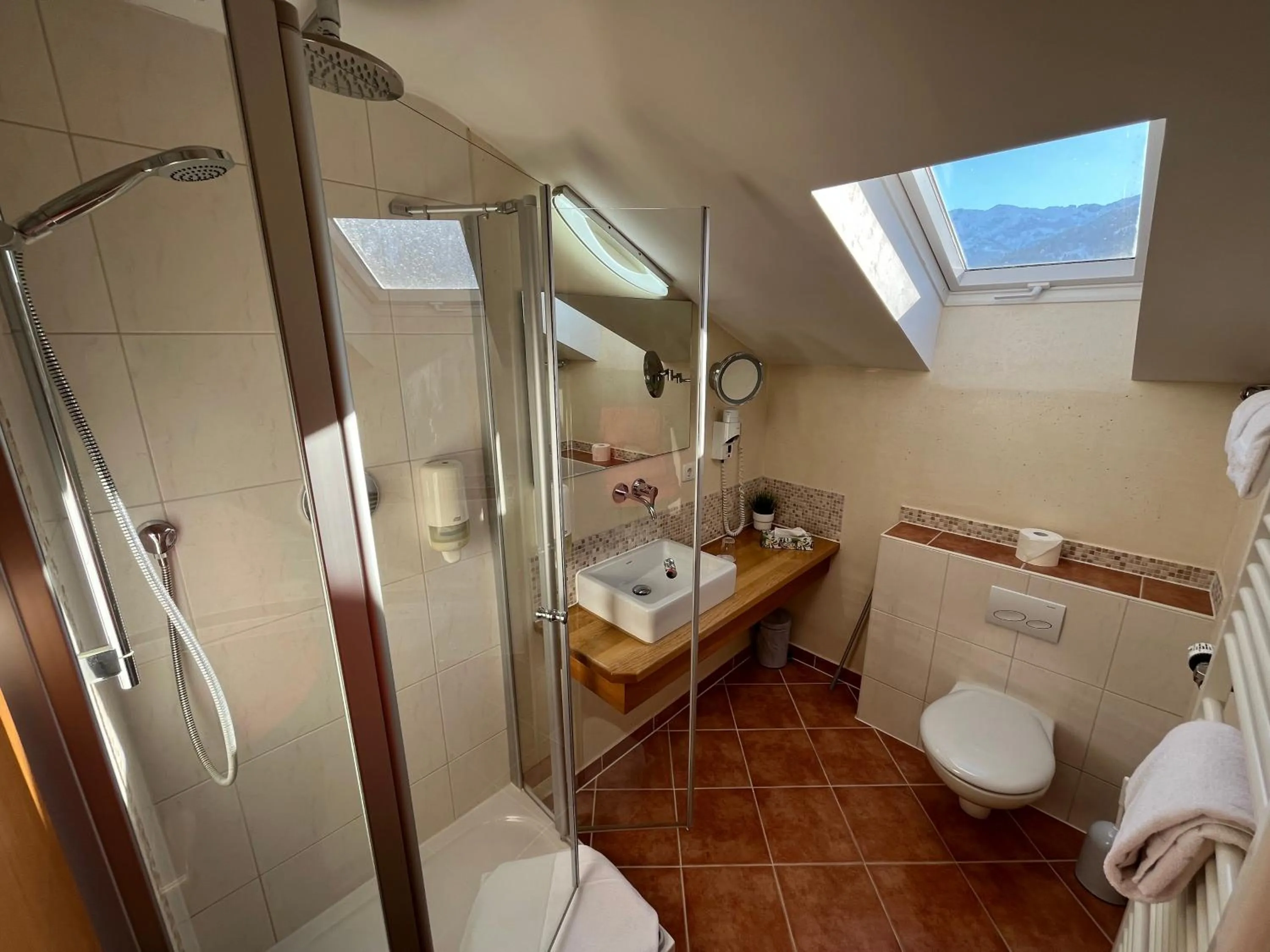 Shower in Hotel Garni Brunnthaler