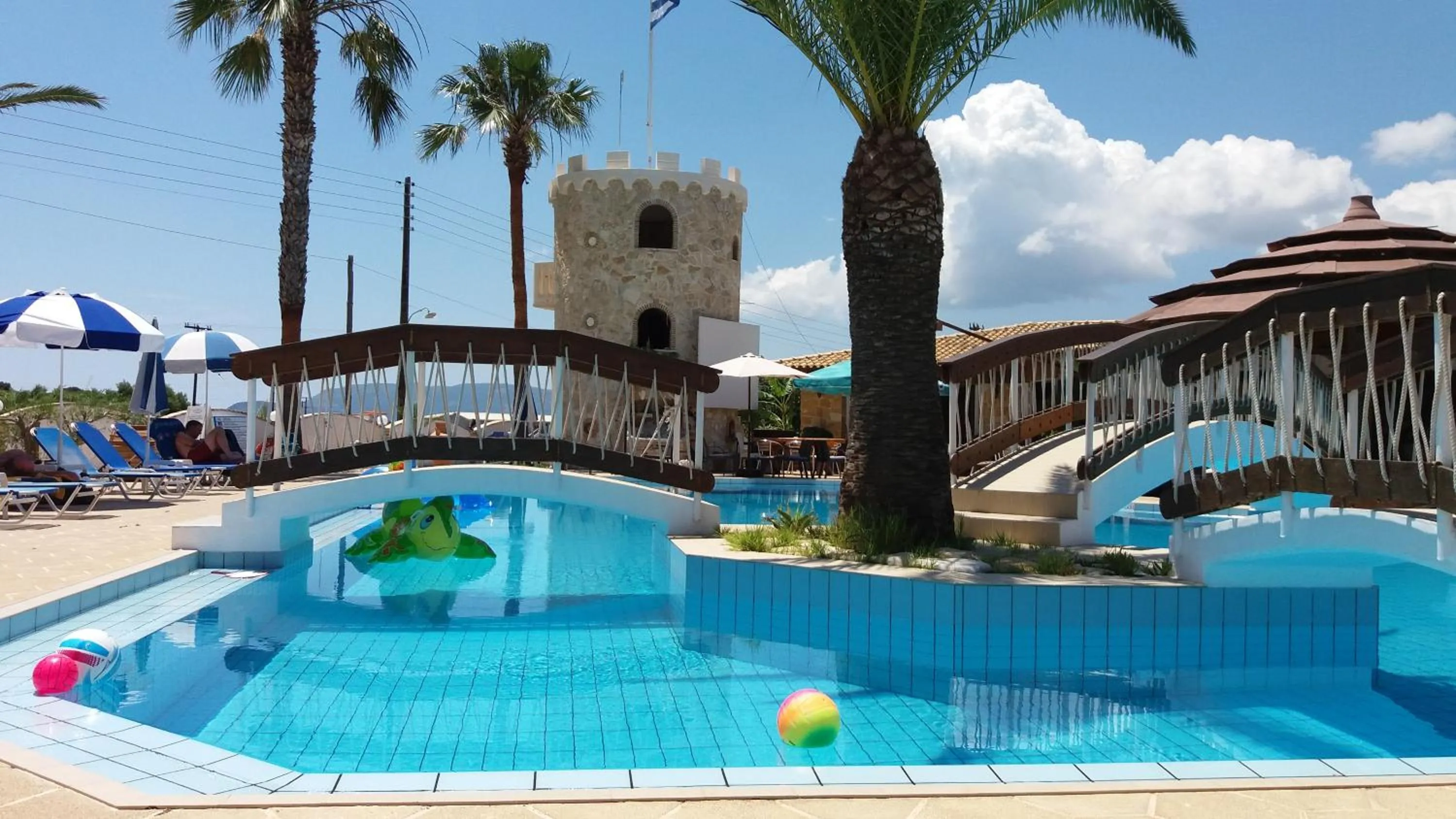 Pool view in Antonis apartments