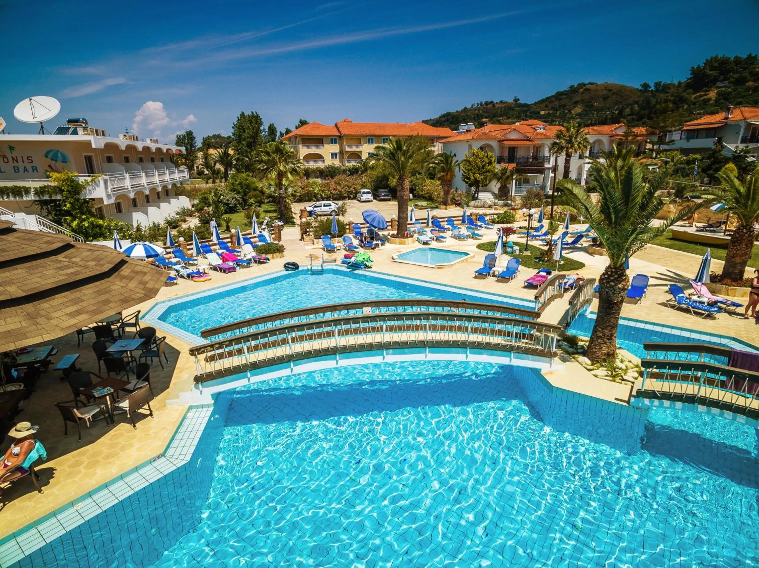 Pool view in Antonis apartments