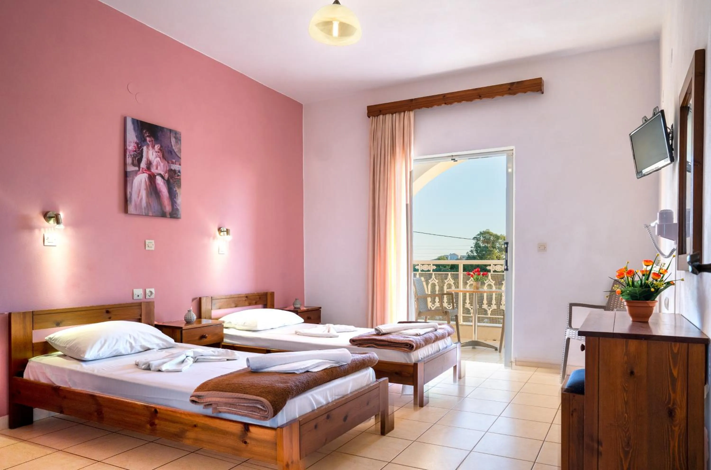 Bedroom, Bed in Antonis apartments