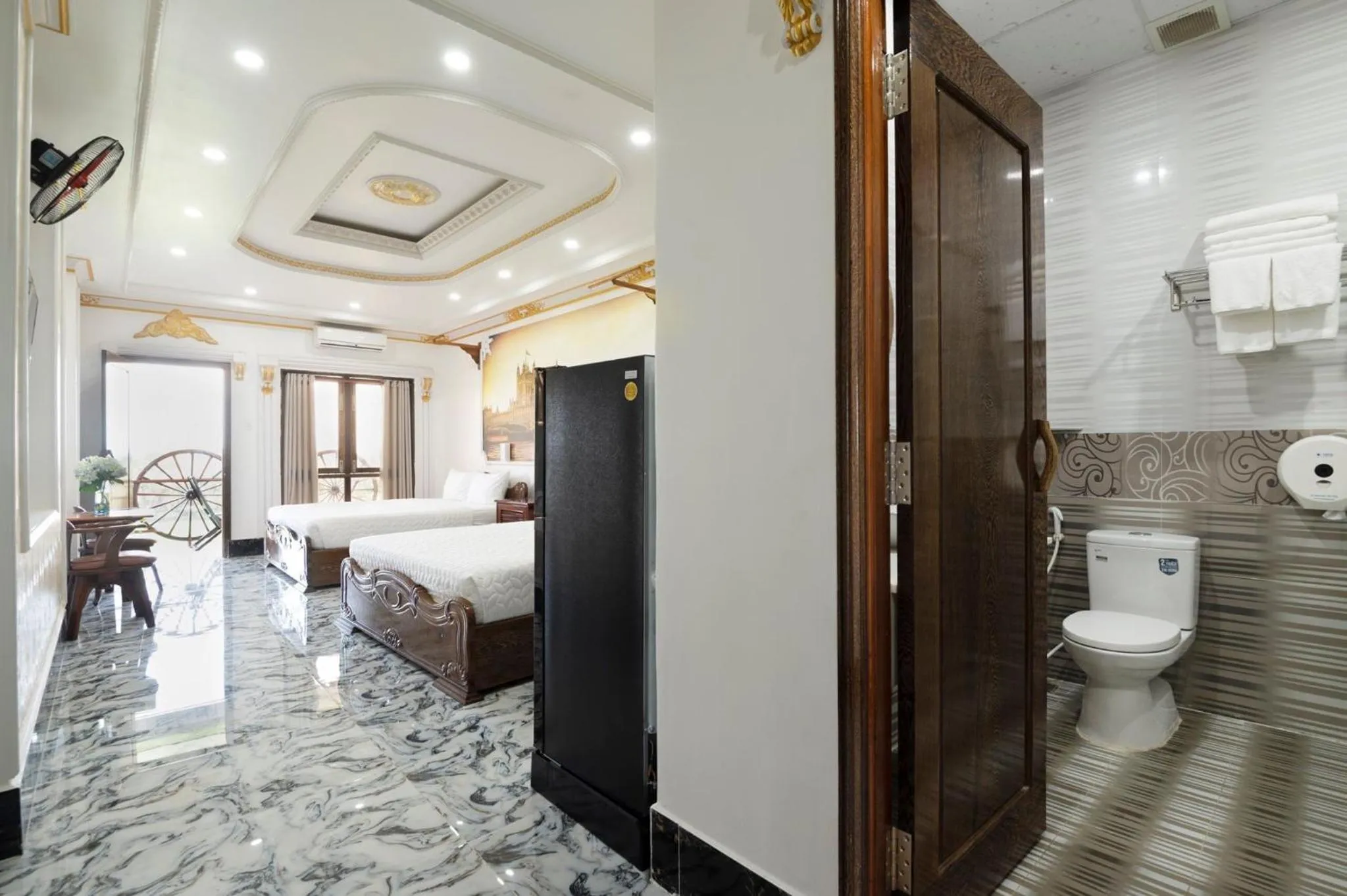 Bed in Little Saigon Hotel