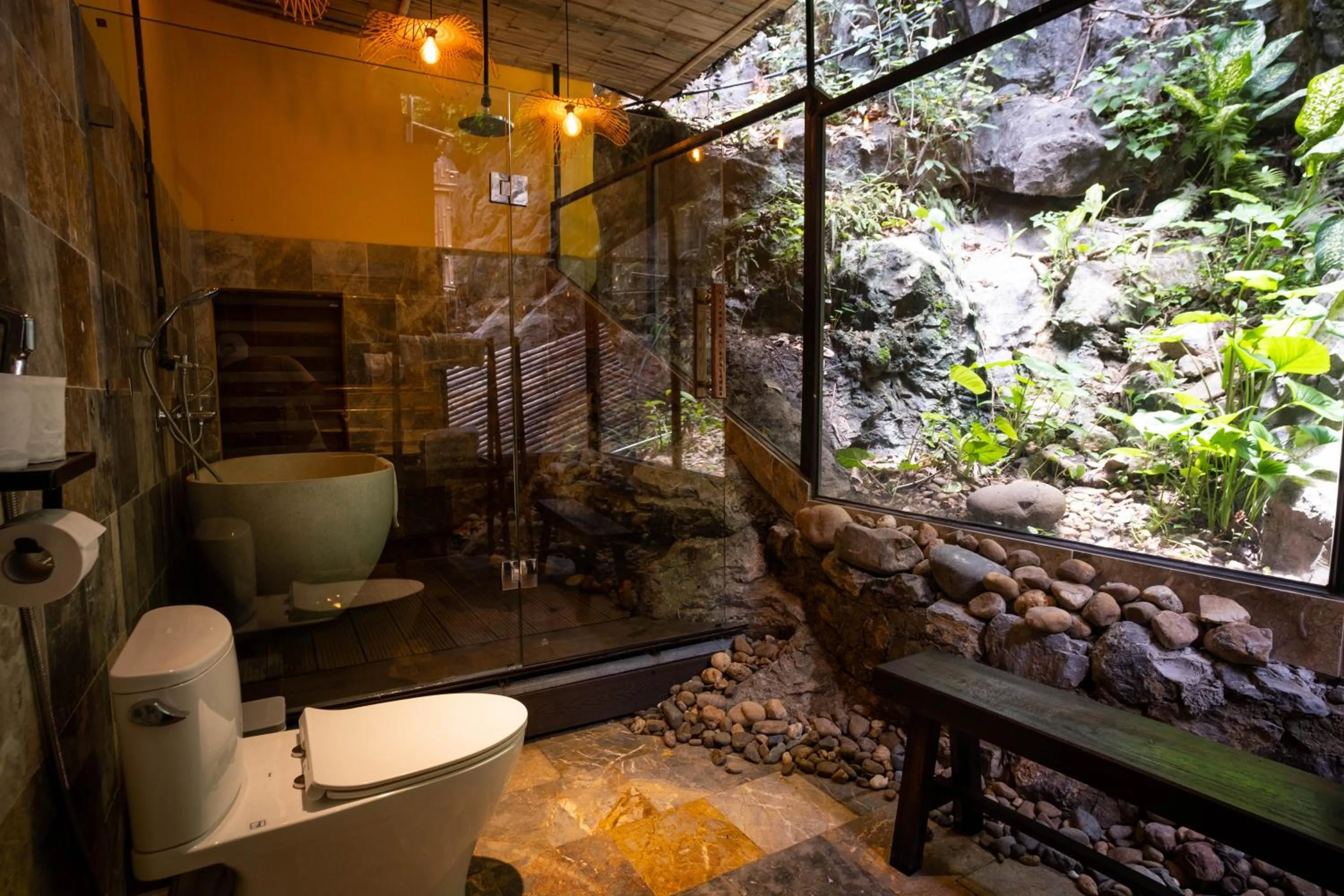 Toilet in Trang An Ecolodge