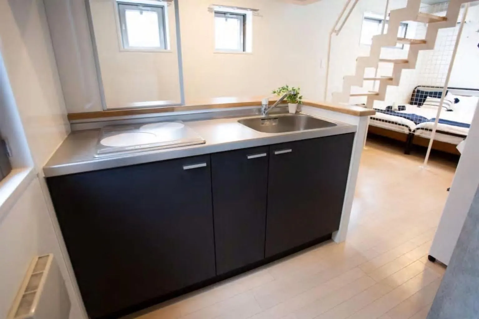 Kitchen or kitchenette in Laffitte Hirai Condominium Hotel