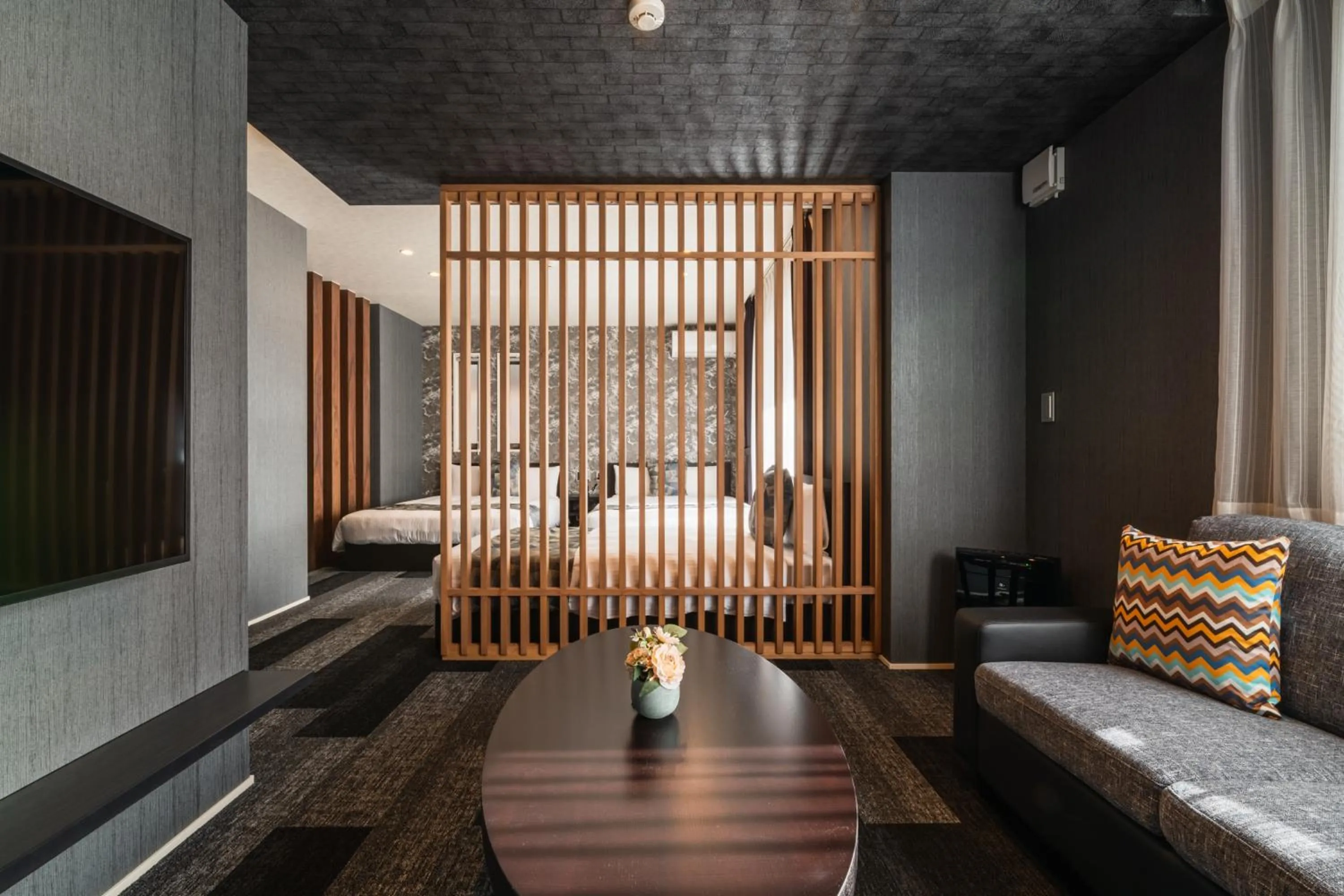 Photo of the whole room, Bed in GRAND BASE Mojiko Ekimae