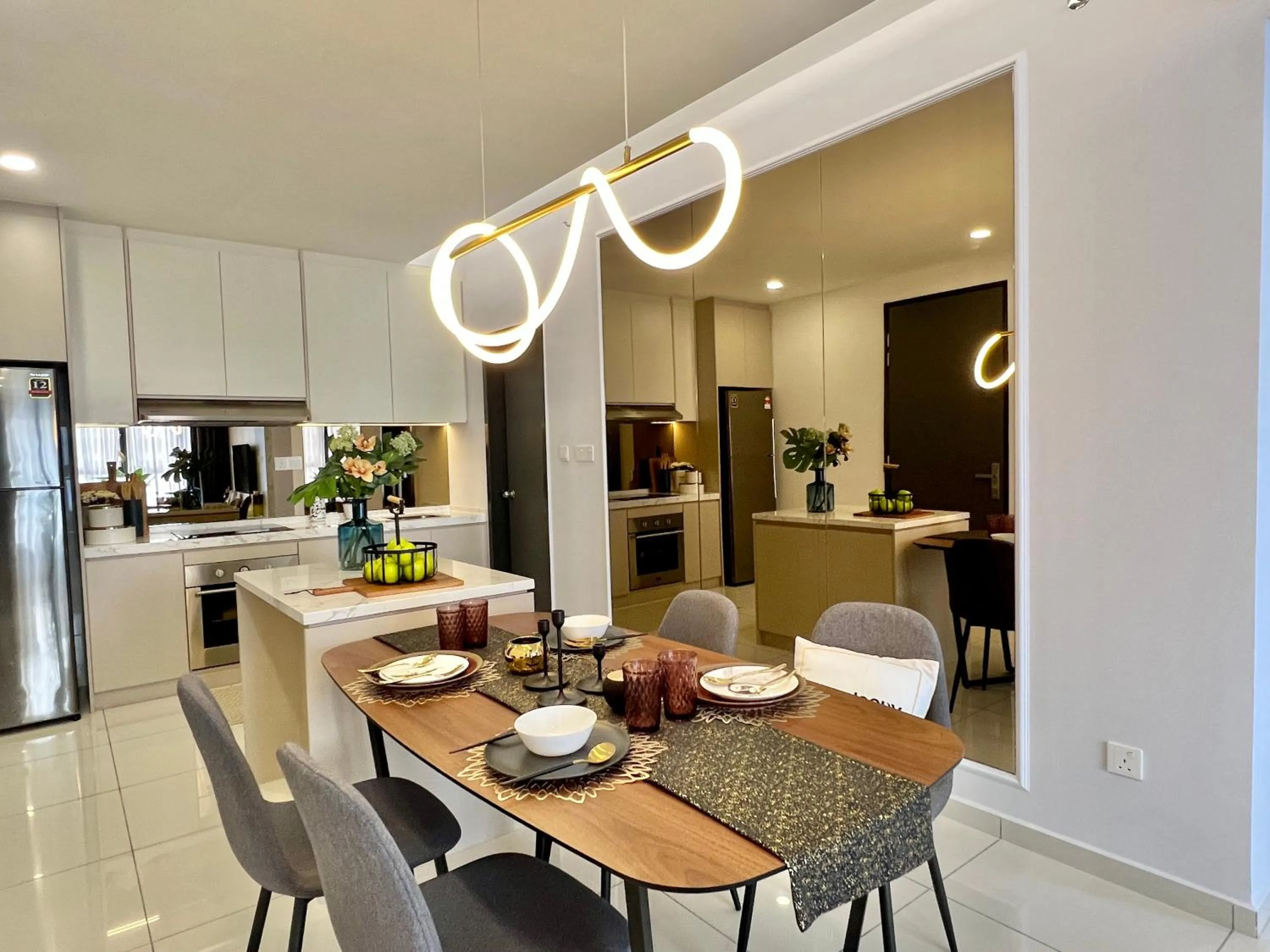 Kitchen or kitchenette in Gaia Residence, Gamuda Gardens Rawang by Sleepy Bear