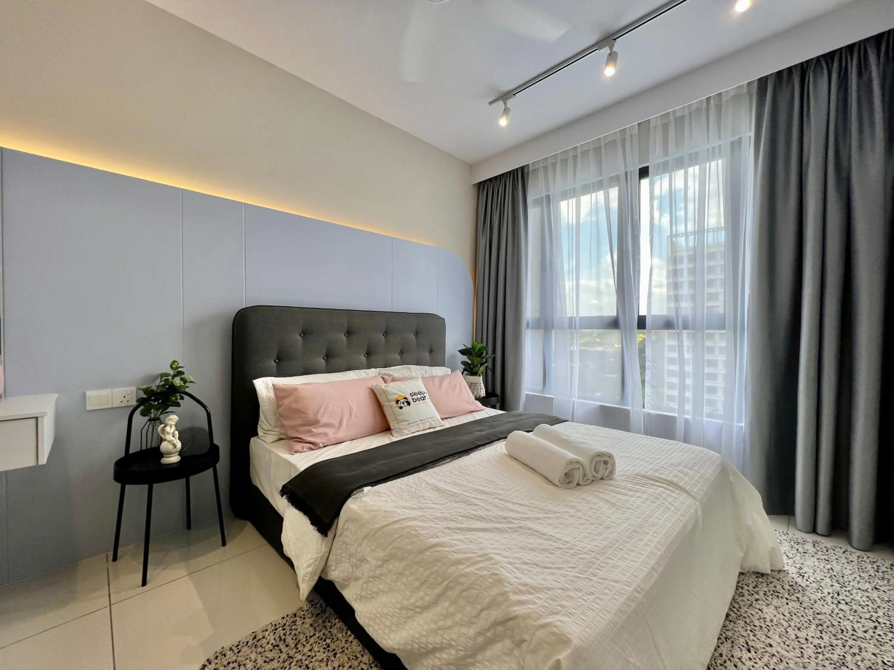 Toilet, Bed in Gaia Residence, Gamuda Gardens Rawang by Sleepy Bear