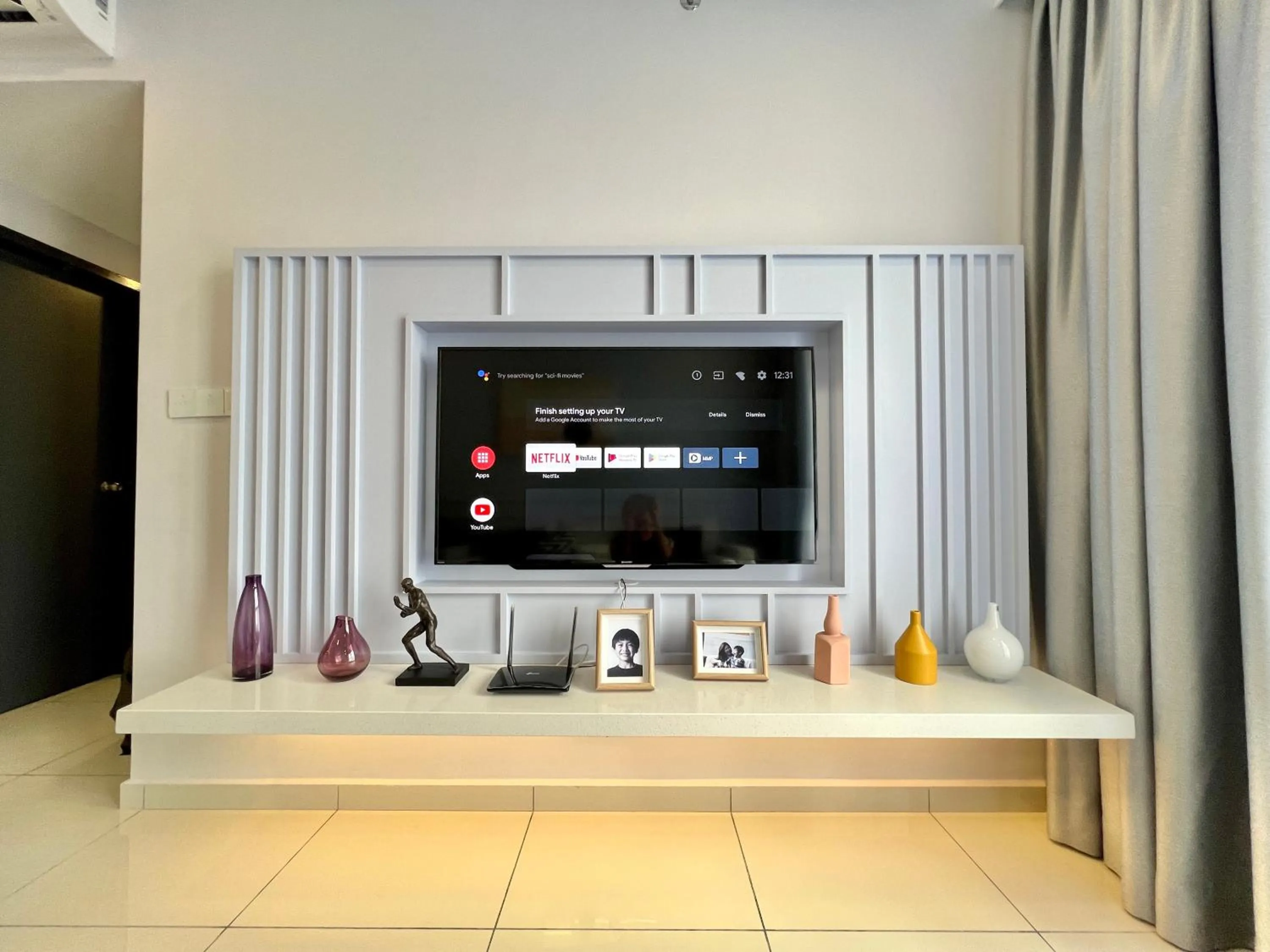 TV and multimedia in Gaia Residence, Gamuda Gardens Rawang by Sleepy Bear