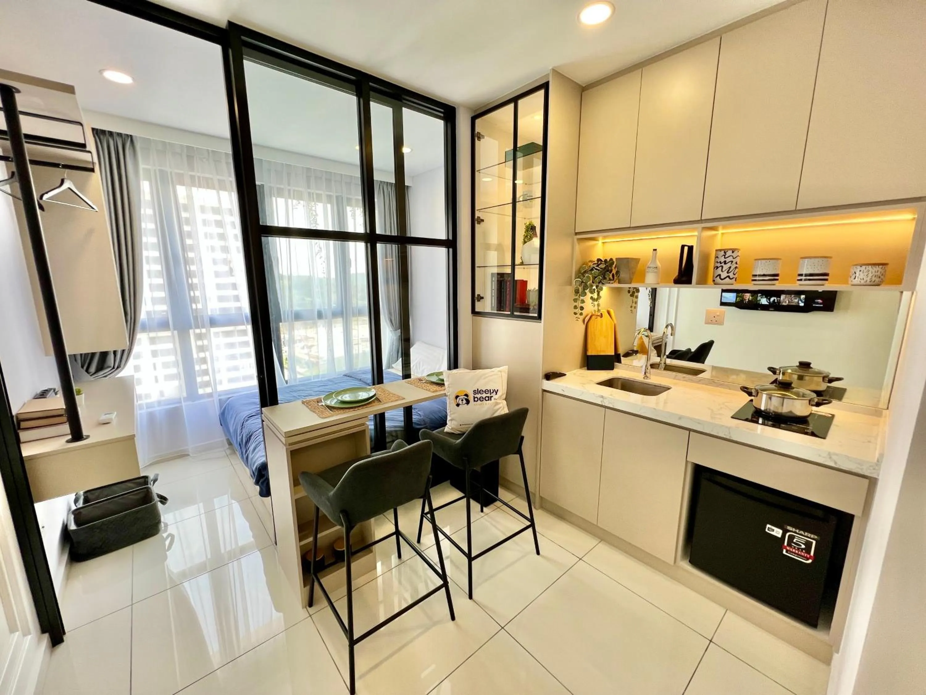 Dining area in Gaia Residence, Gamuda Gardens Rawang by Sleepy Bear