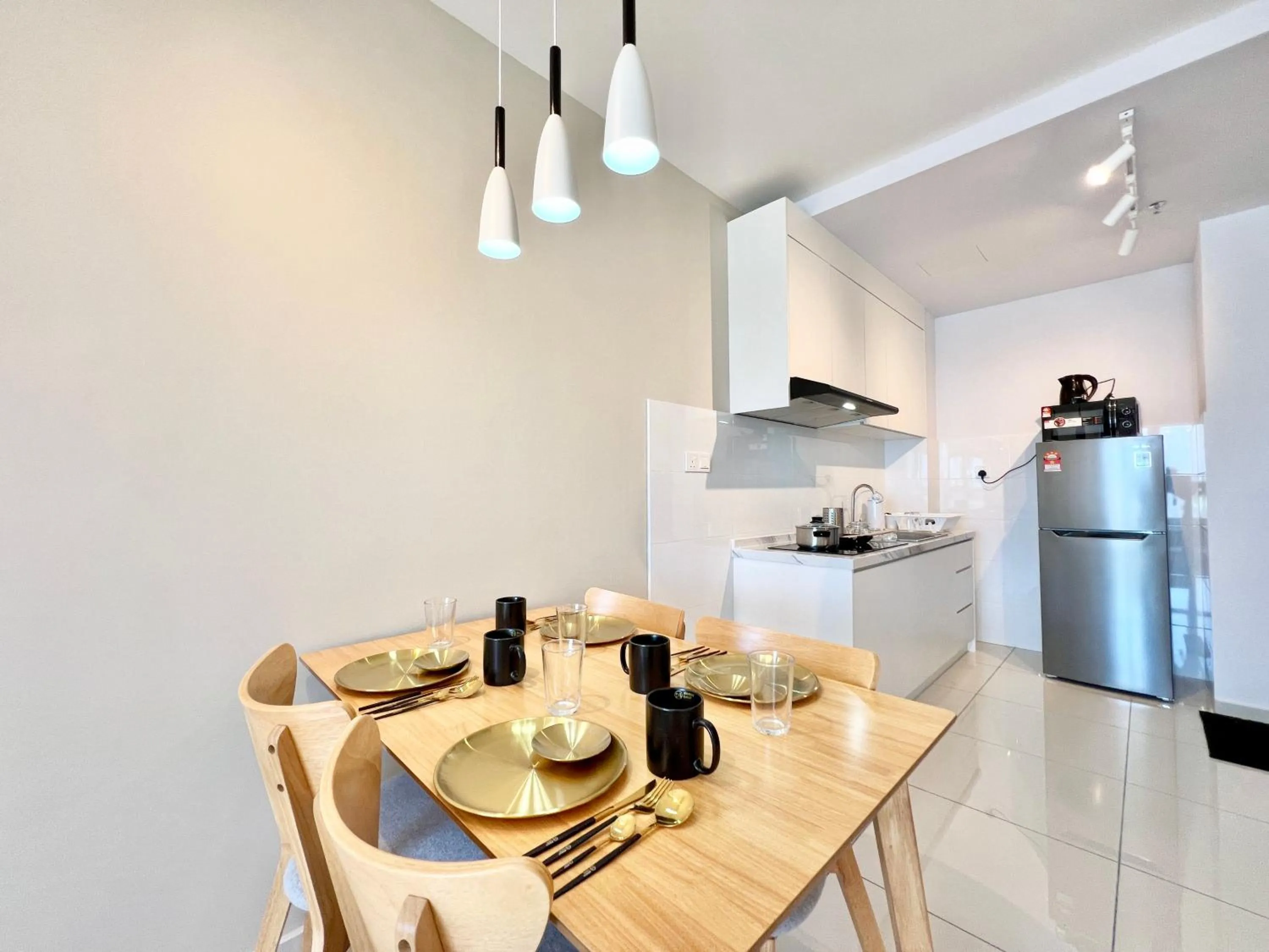 Kitchen or kitchenette in Gaia Residence, Gamuda Gardens Rawang by Sleepy Bear