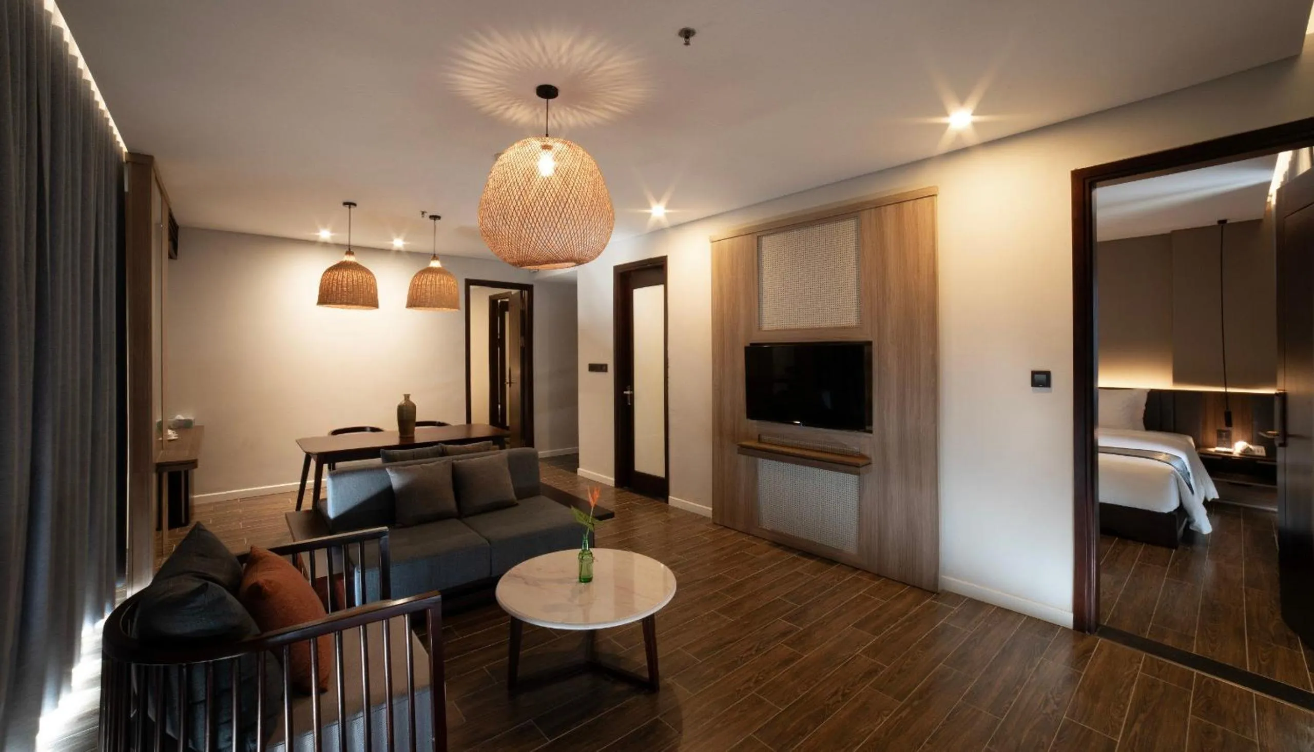 Living room, Bed in Sonaga Beach Resort & Villas Phu Quoc