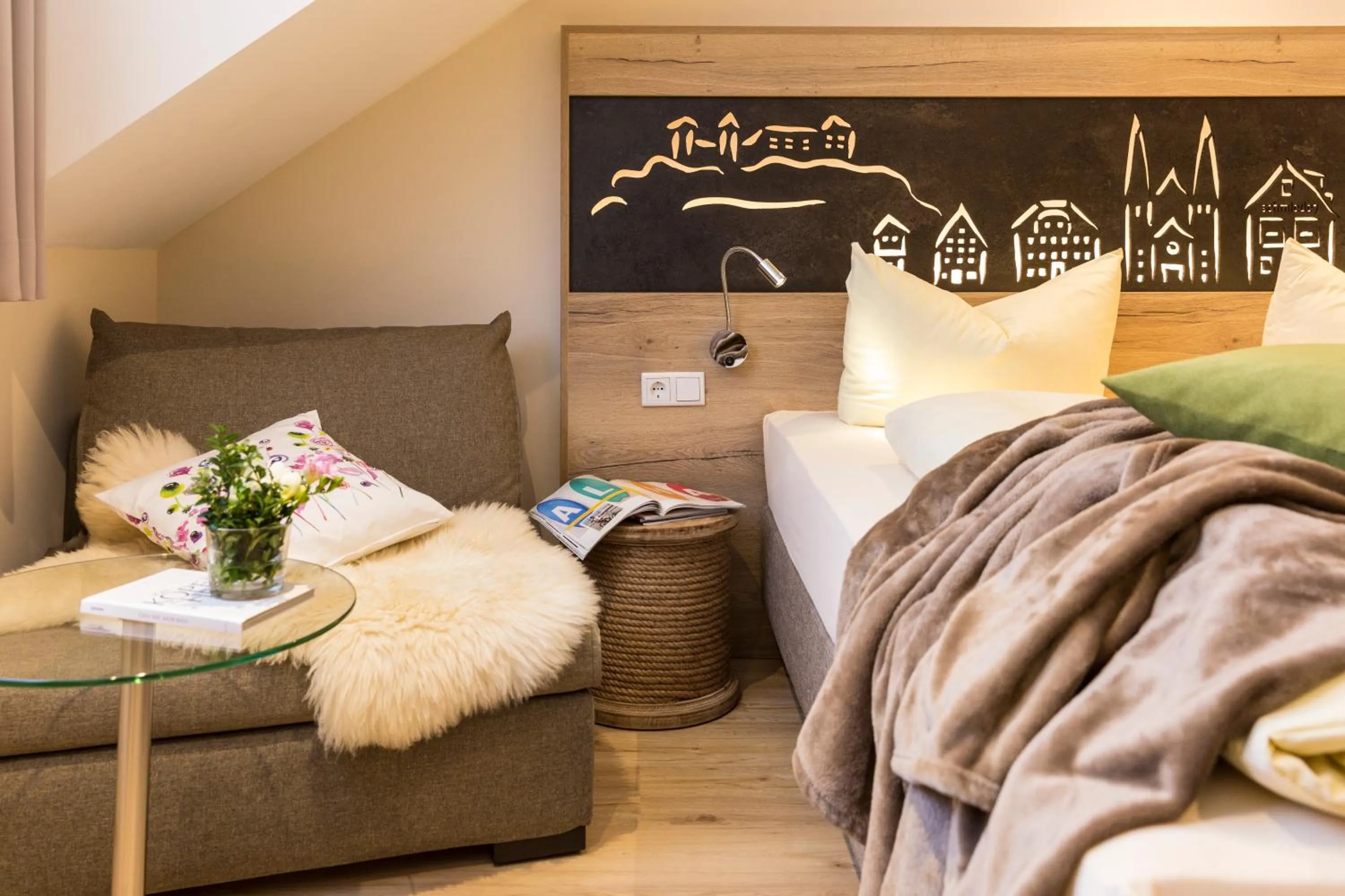 Bedroom, Bed in Hotel Die Gams