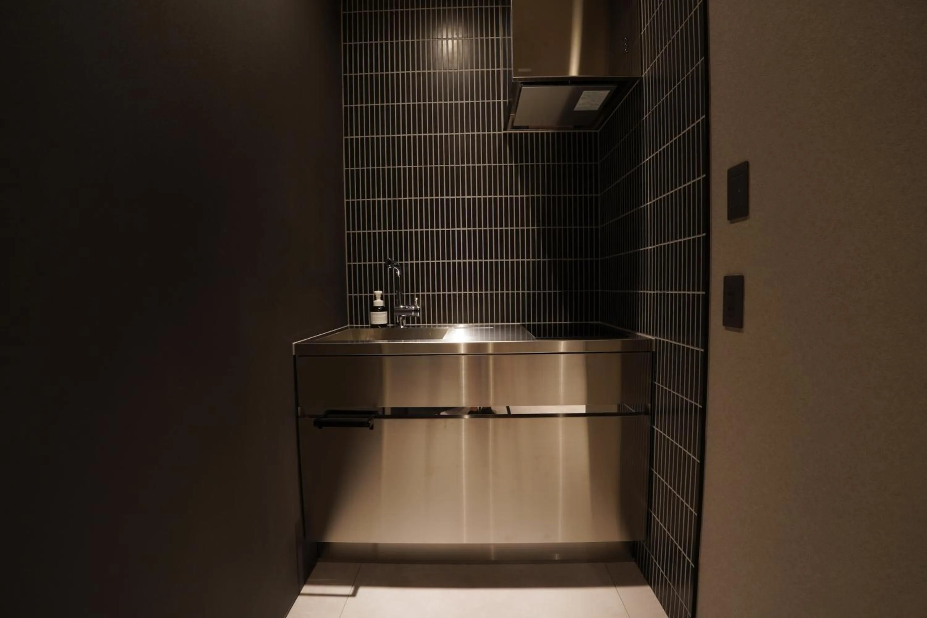 Kitchen or kitchenette in TABISAI HOTEL Luxe 博多