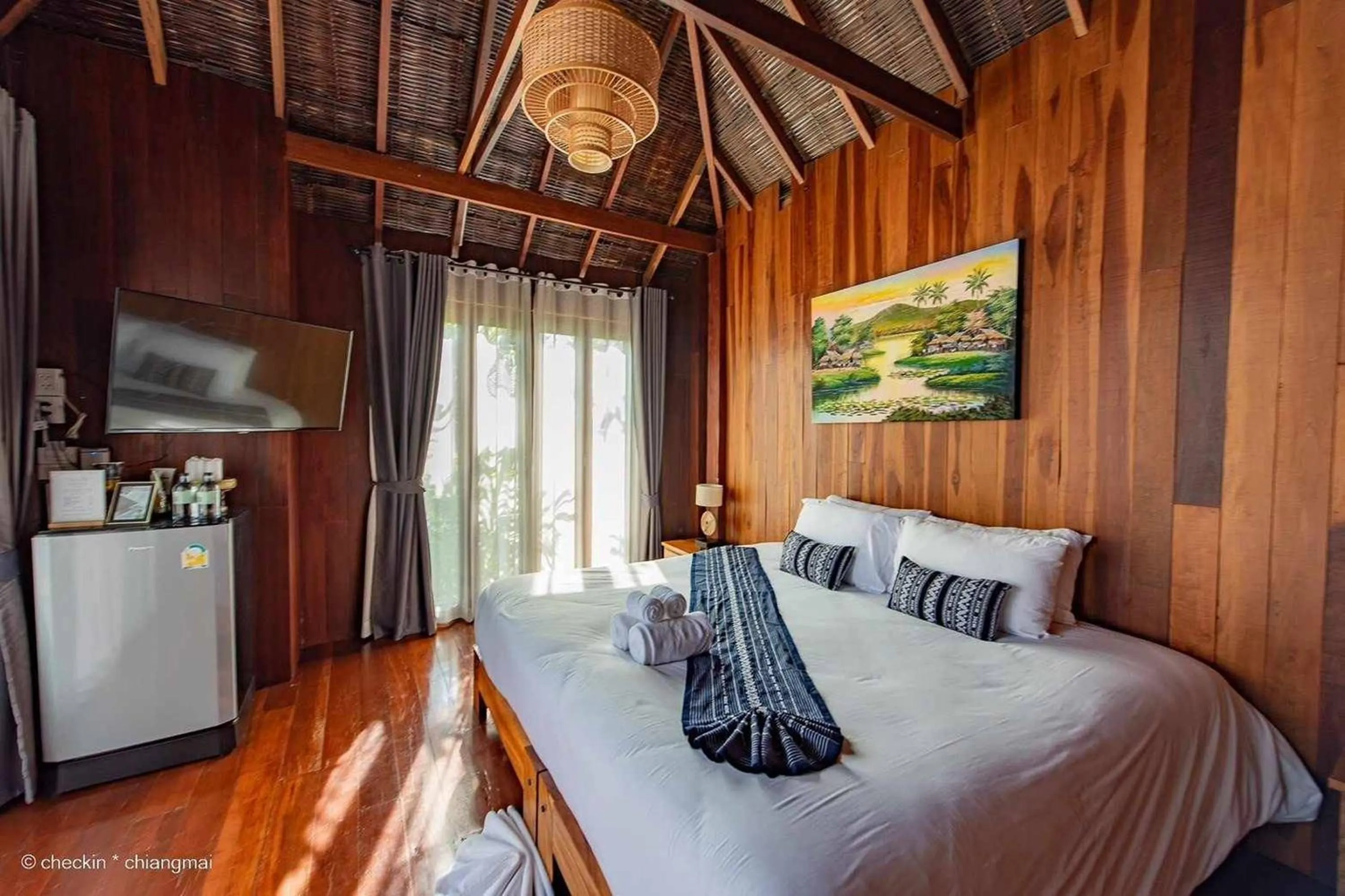 Bed in Tongna Cottage Natural Resort