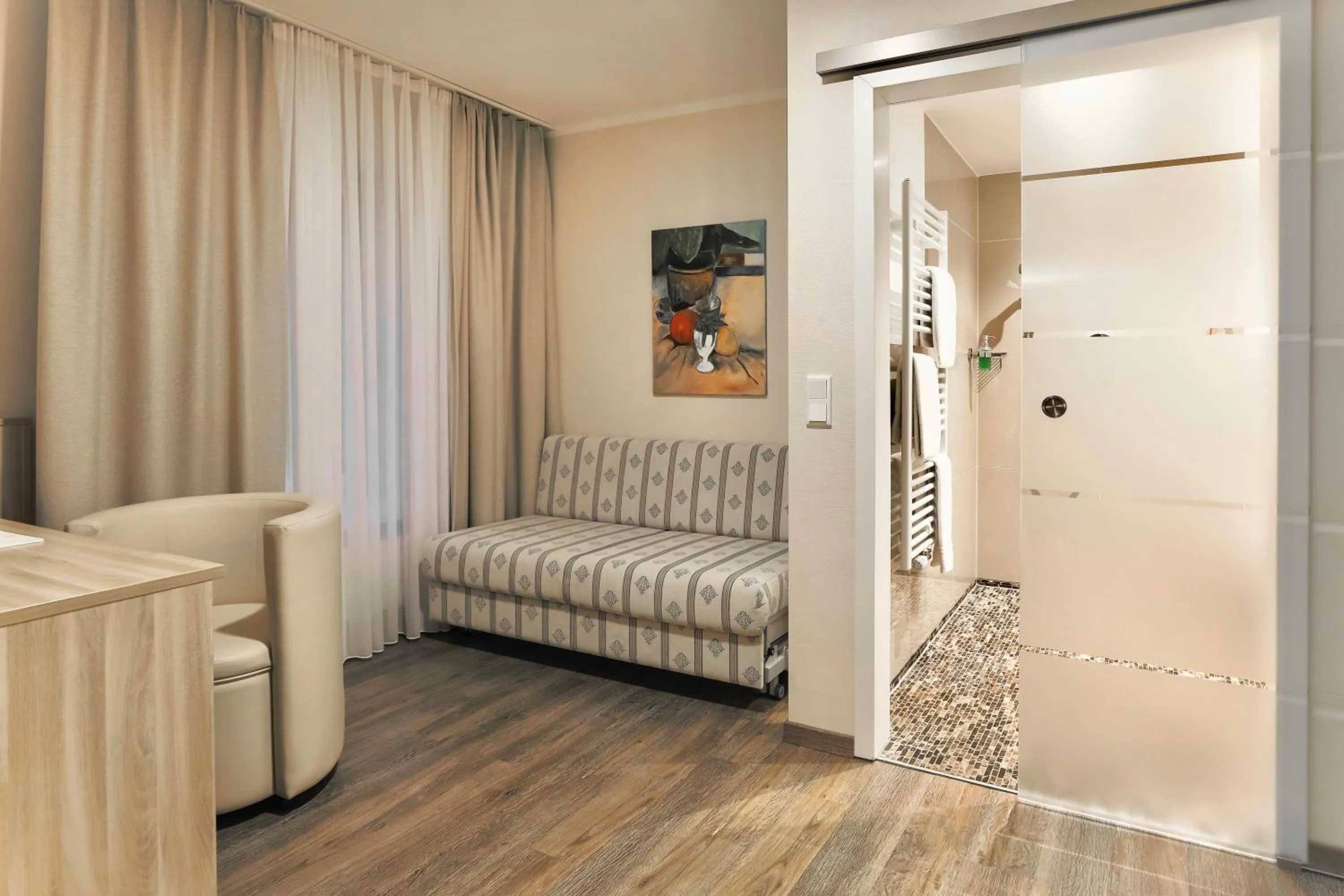 Seating area in Bergmark Hotel