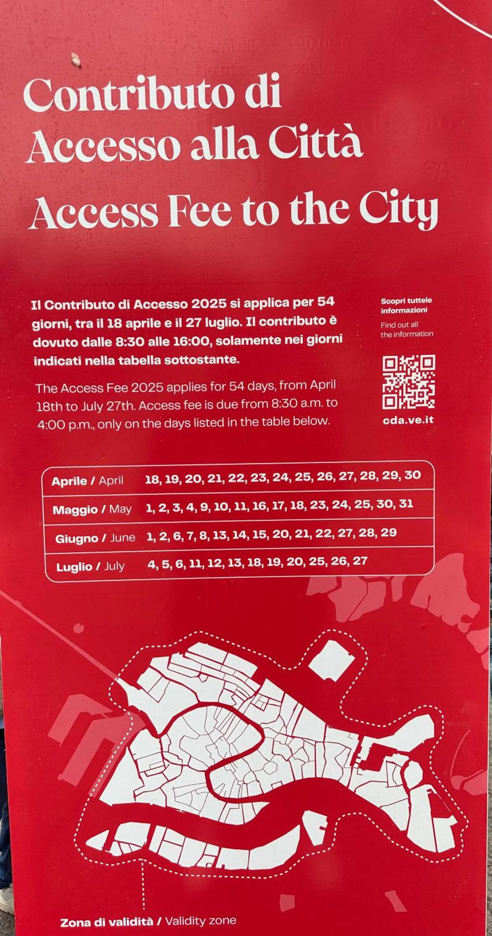 Text overlay in casa in venezia 2019