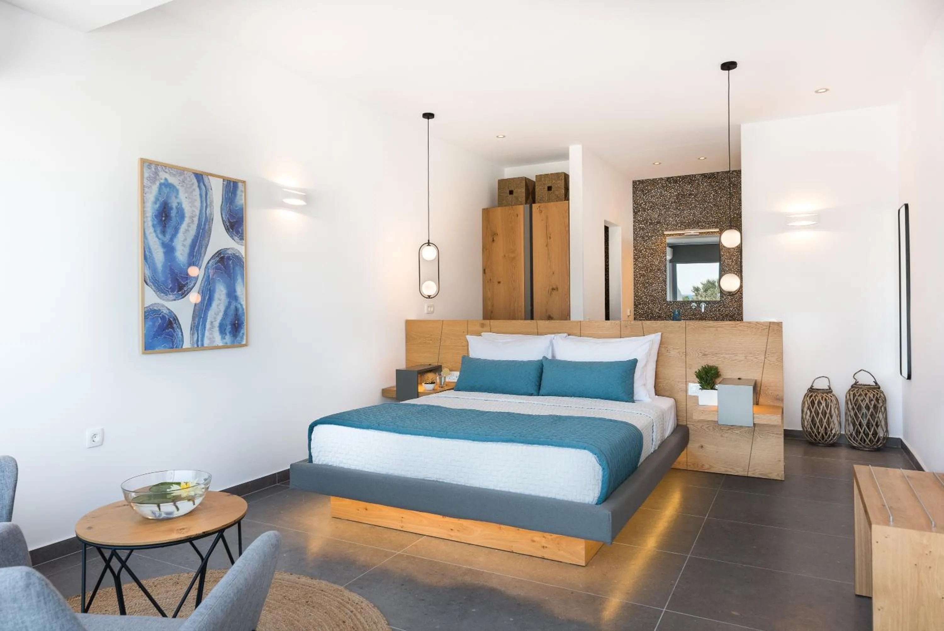 Bedroom in Volcanic Arc Suites