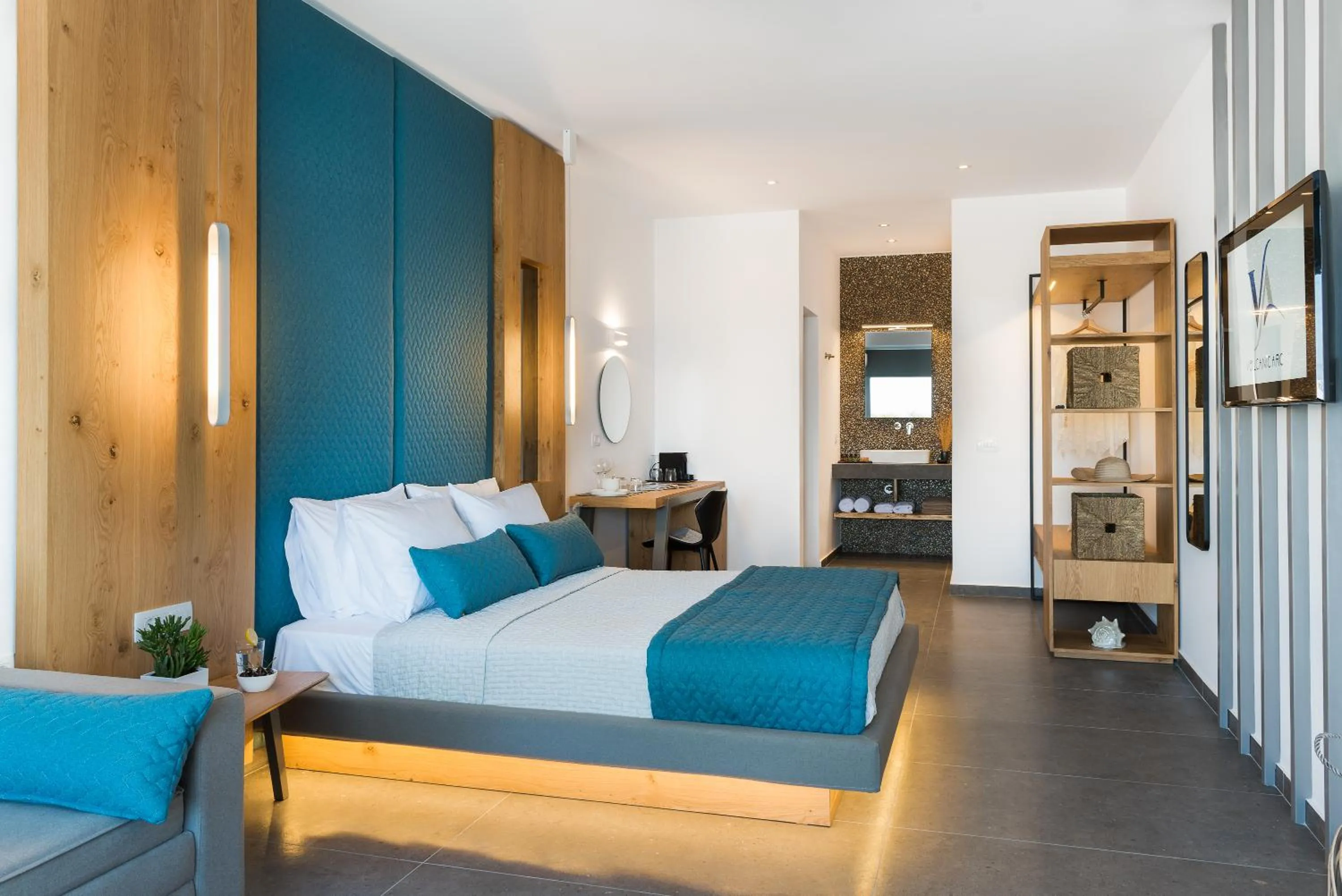 Bedroom in Volcanic Arc Suites