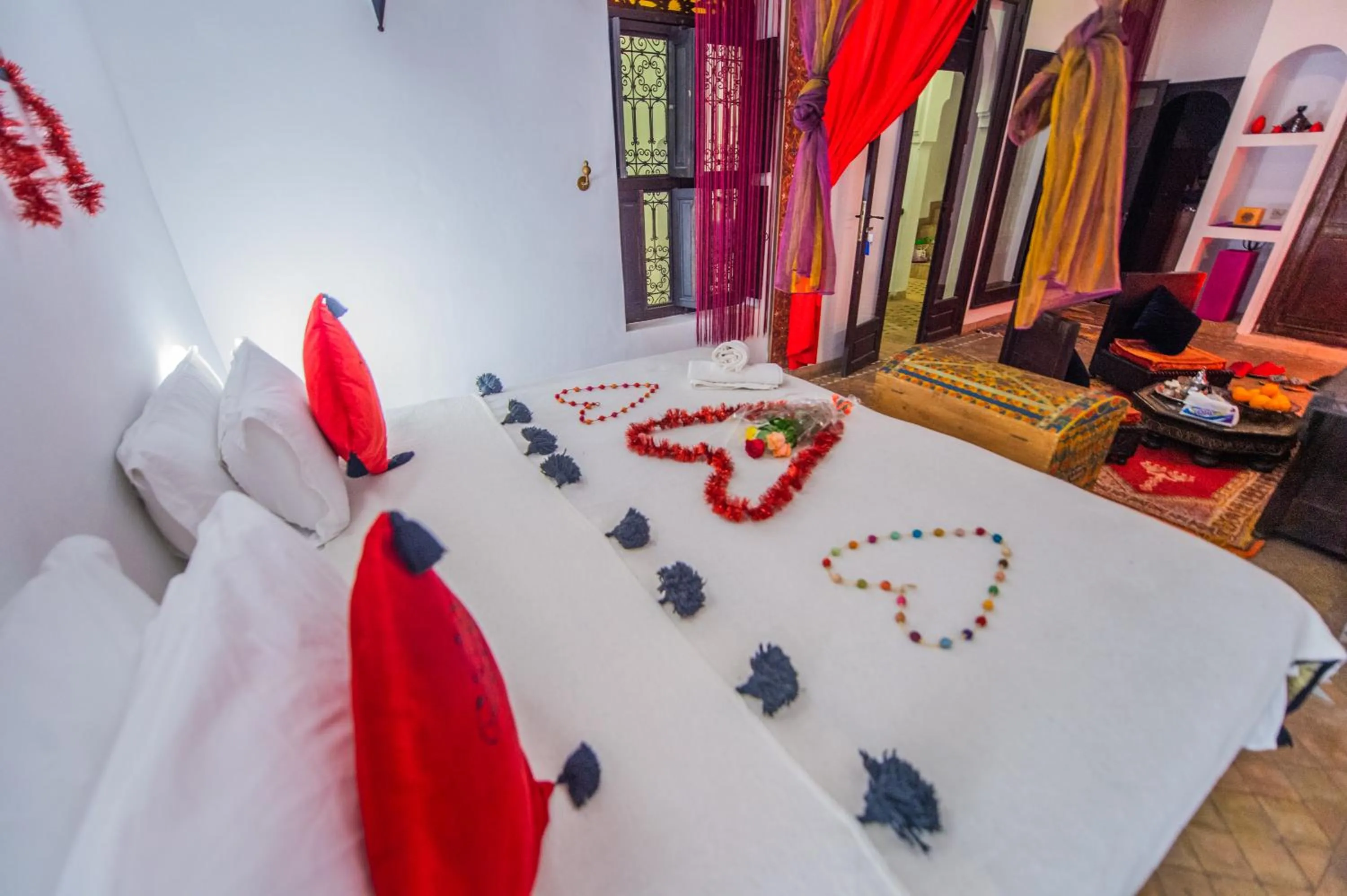 Bed in Riad Khabia & Spa