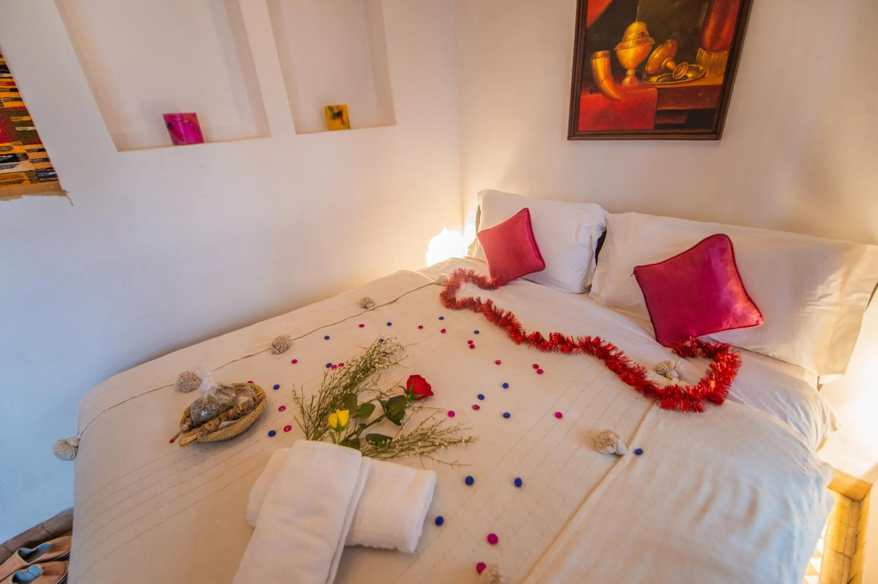 Bed in Riad Khabia & Spa