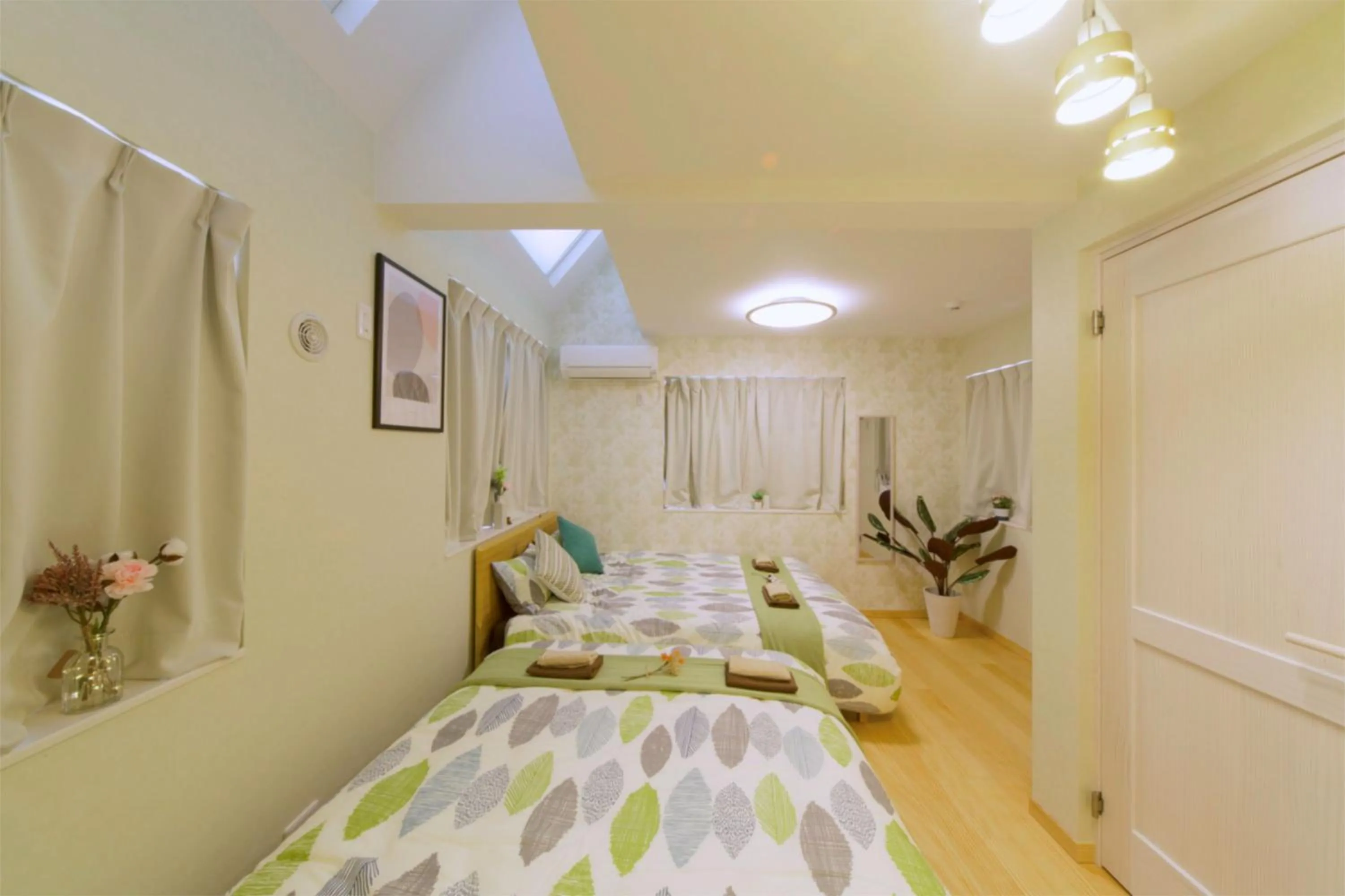 Bed in nestay villa tokyo otsuka