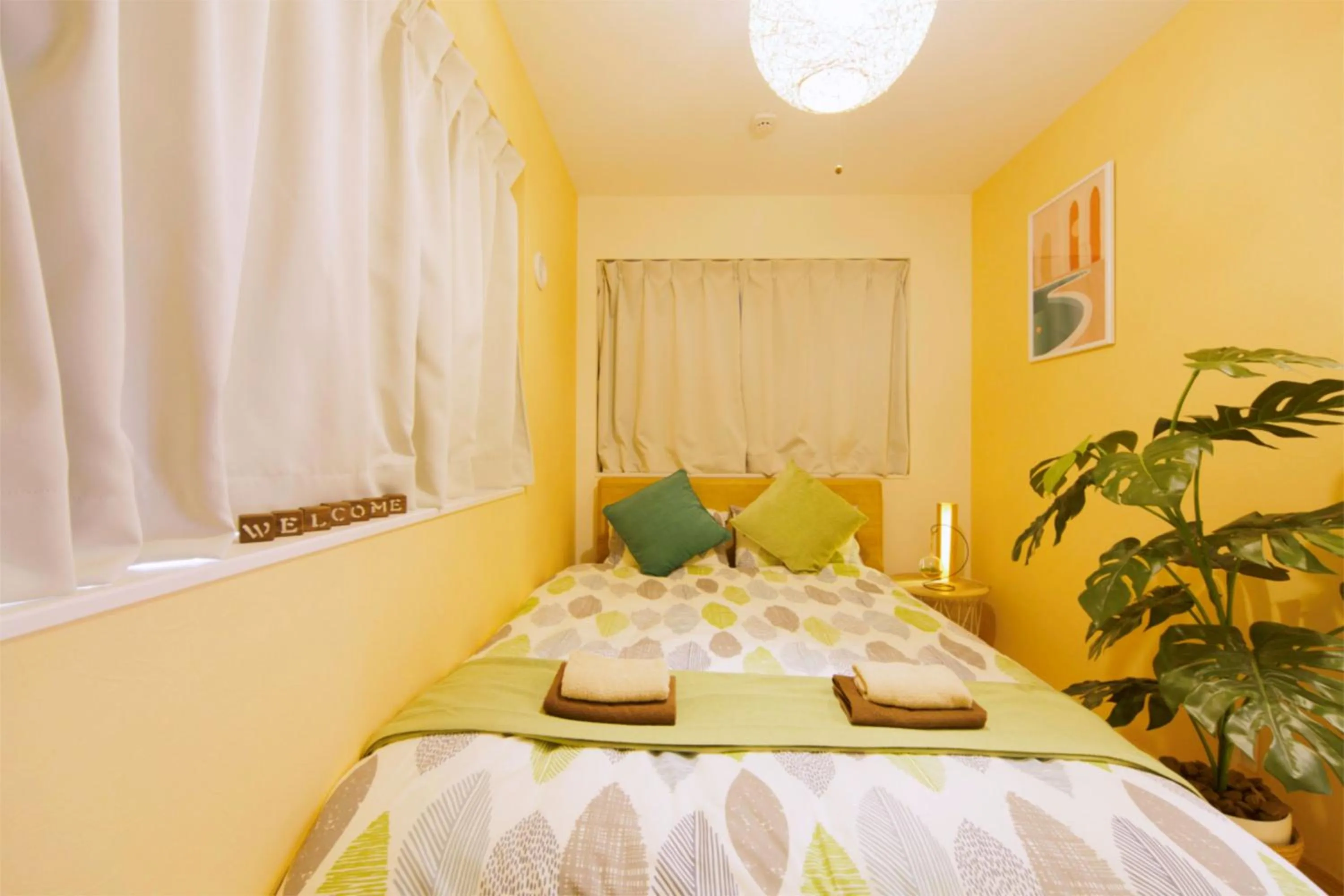 Bed in nestay villa tokyo otsuka