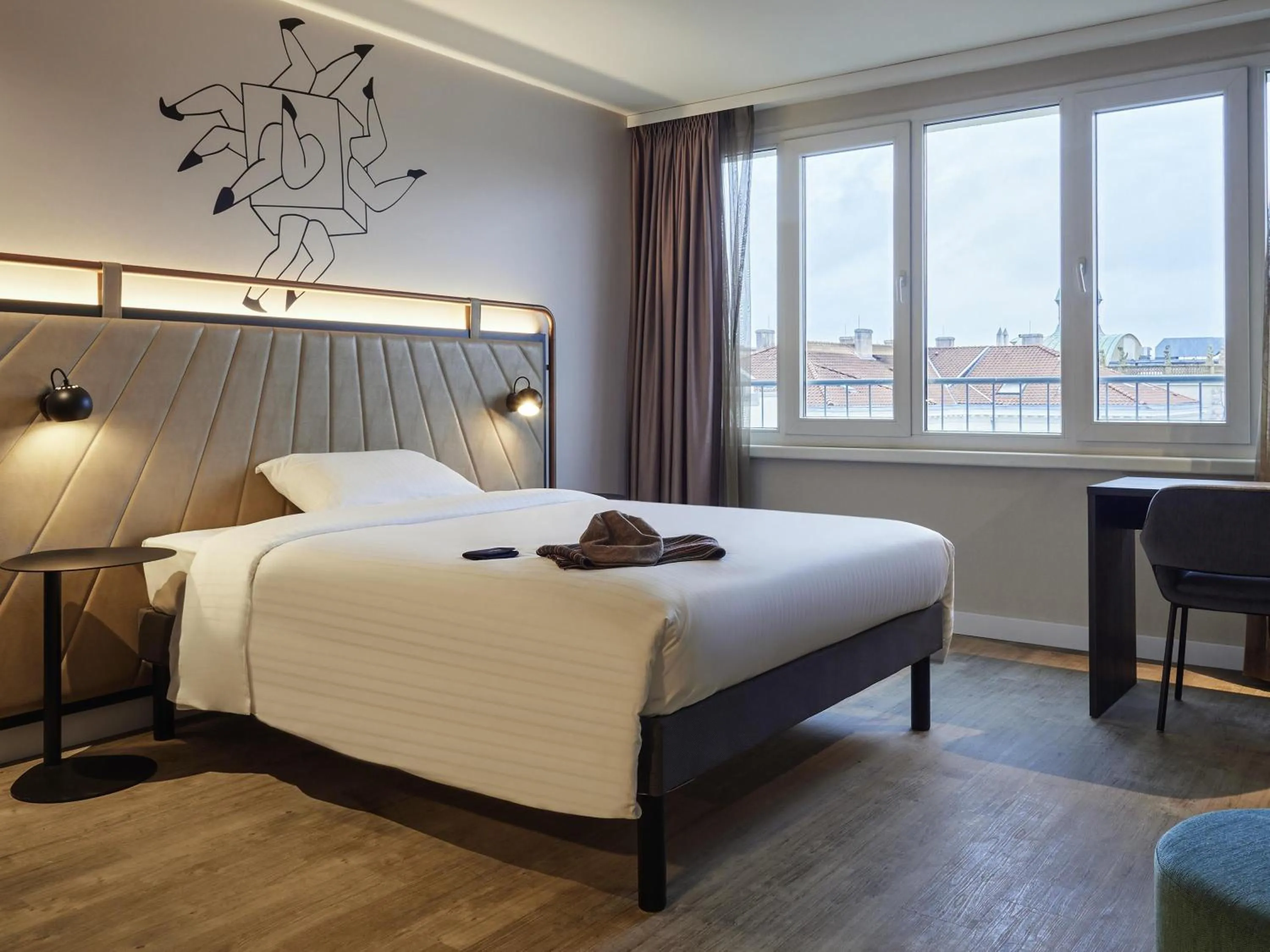 Bedroom, Bed in ibis Styles Bielefeld City