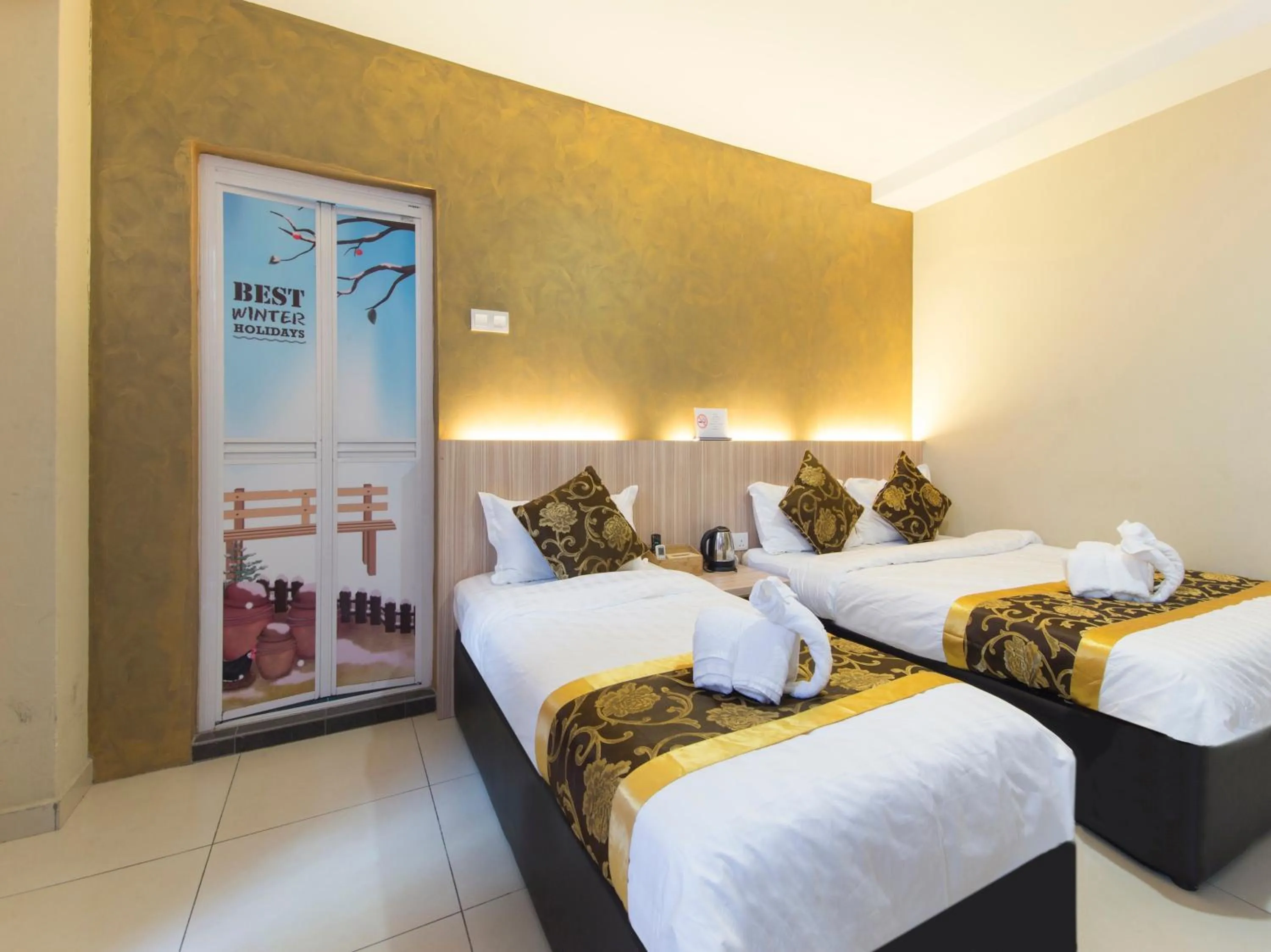 Bed in Top Garden Hotel