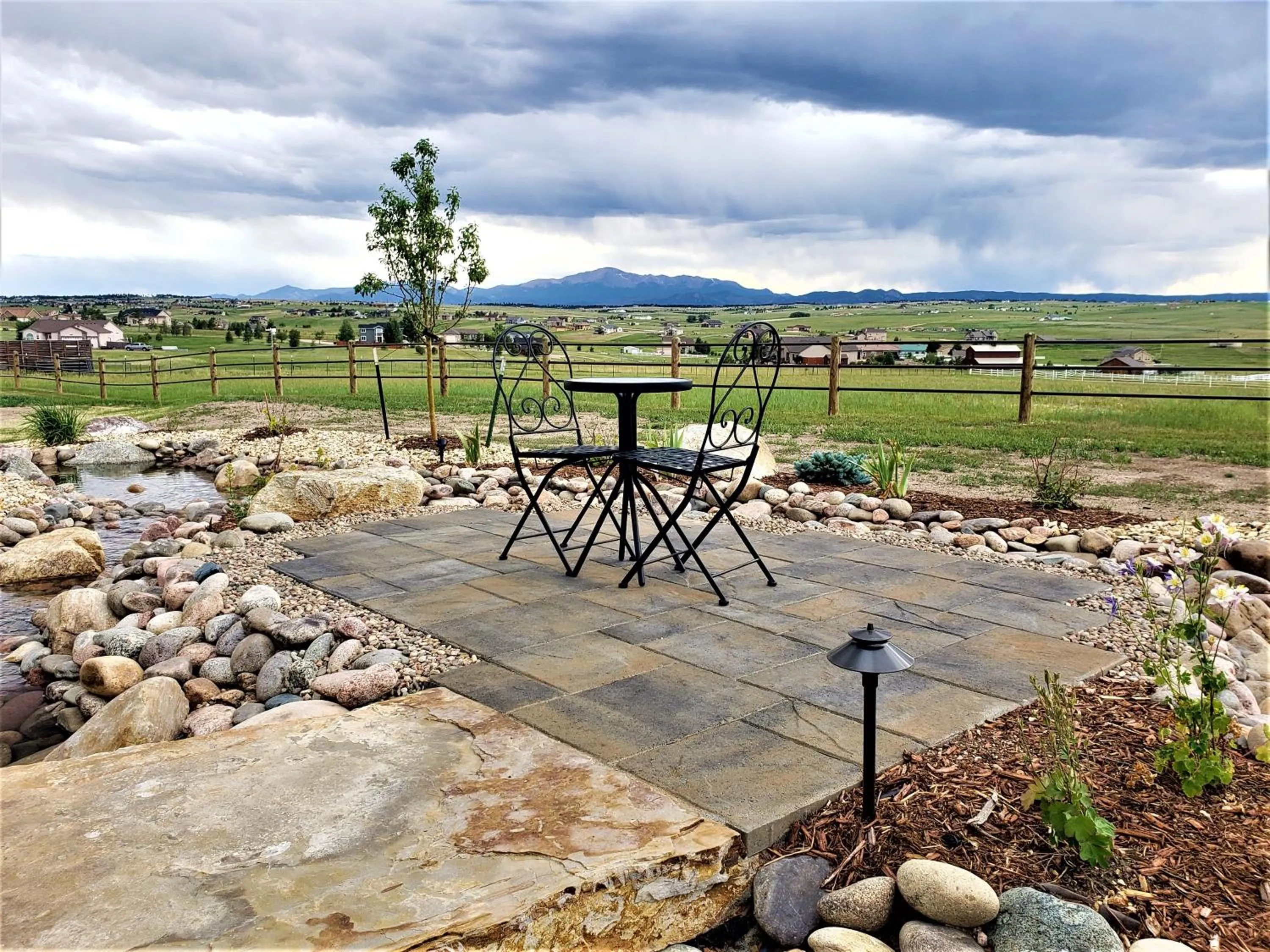 Balcony/Terrace in Peak Valley Manor, a Modern Farmhouse