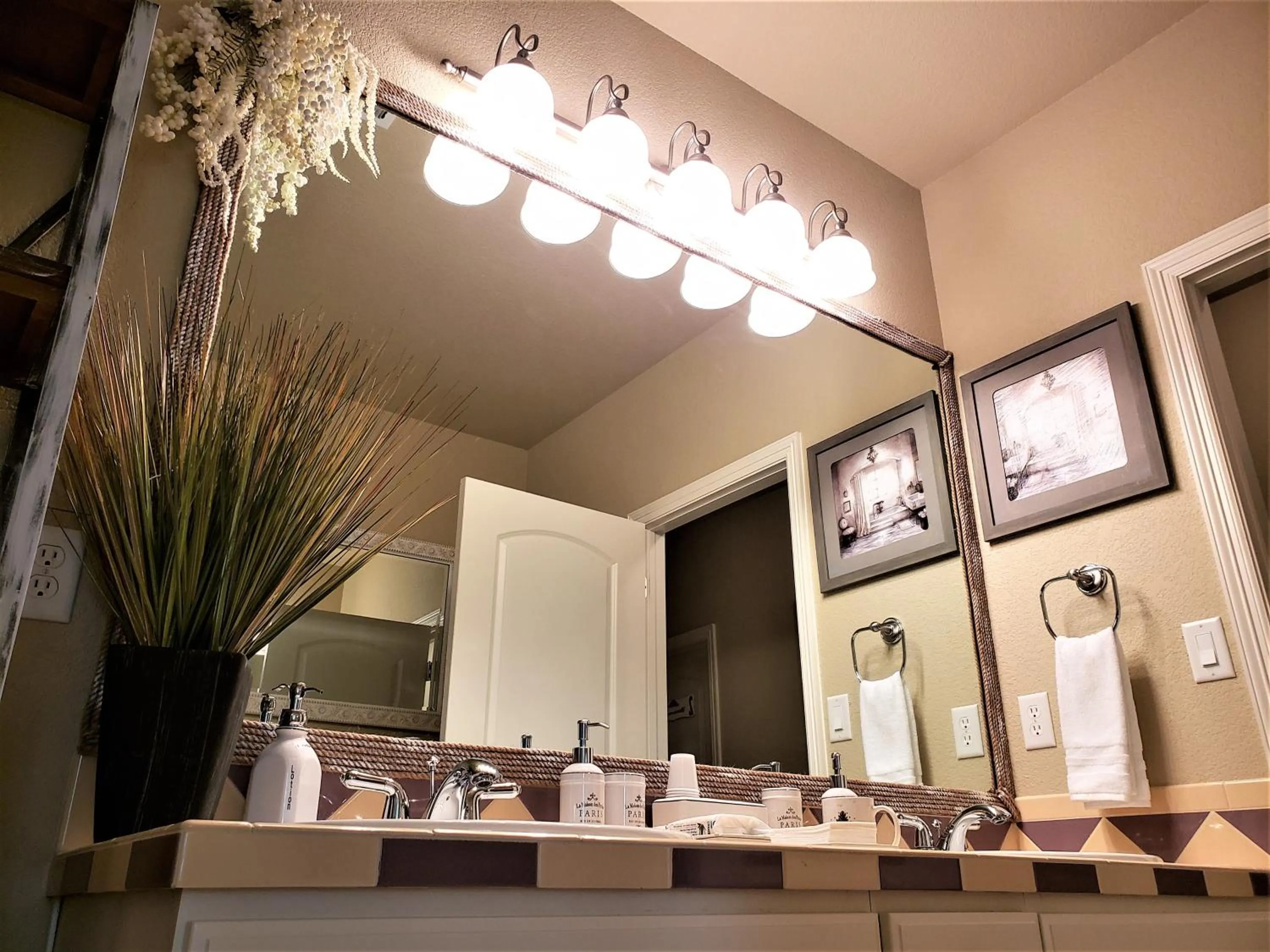 Bathroom in Peak Valley Manor, a Modern Farmhouse