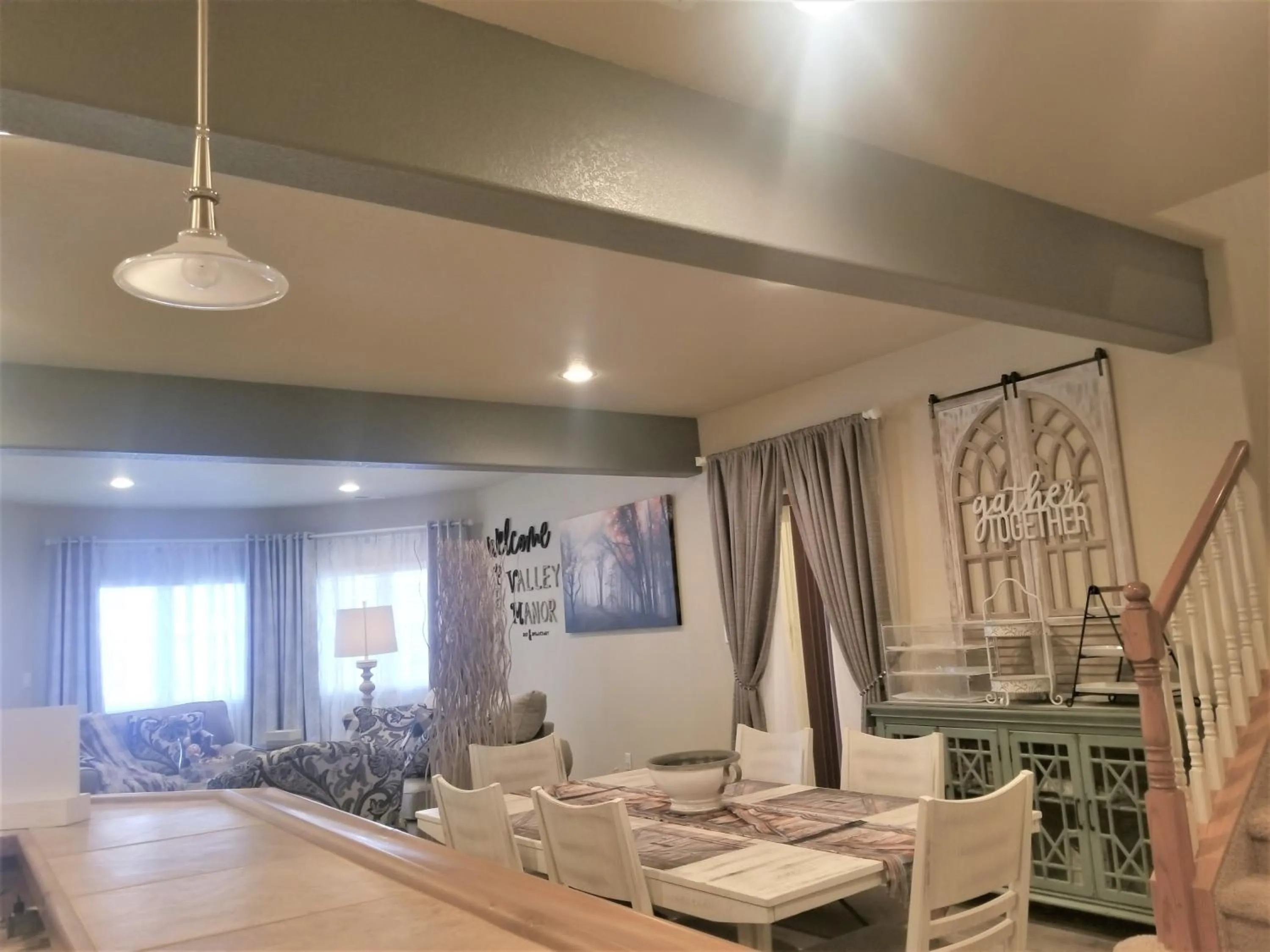 Living room in Peak Valley Manor, a Modern Farmhouse