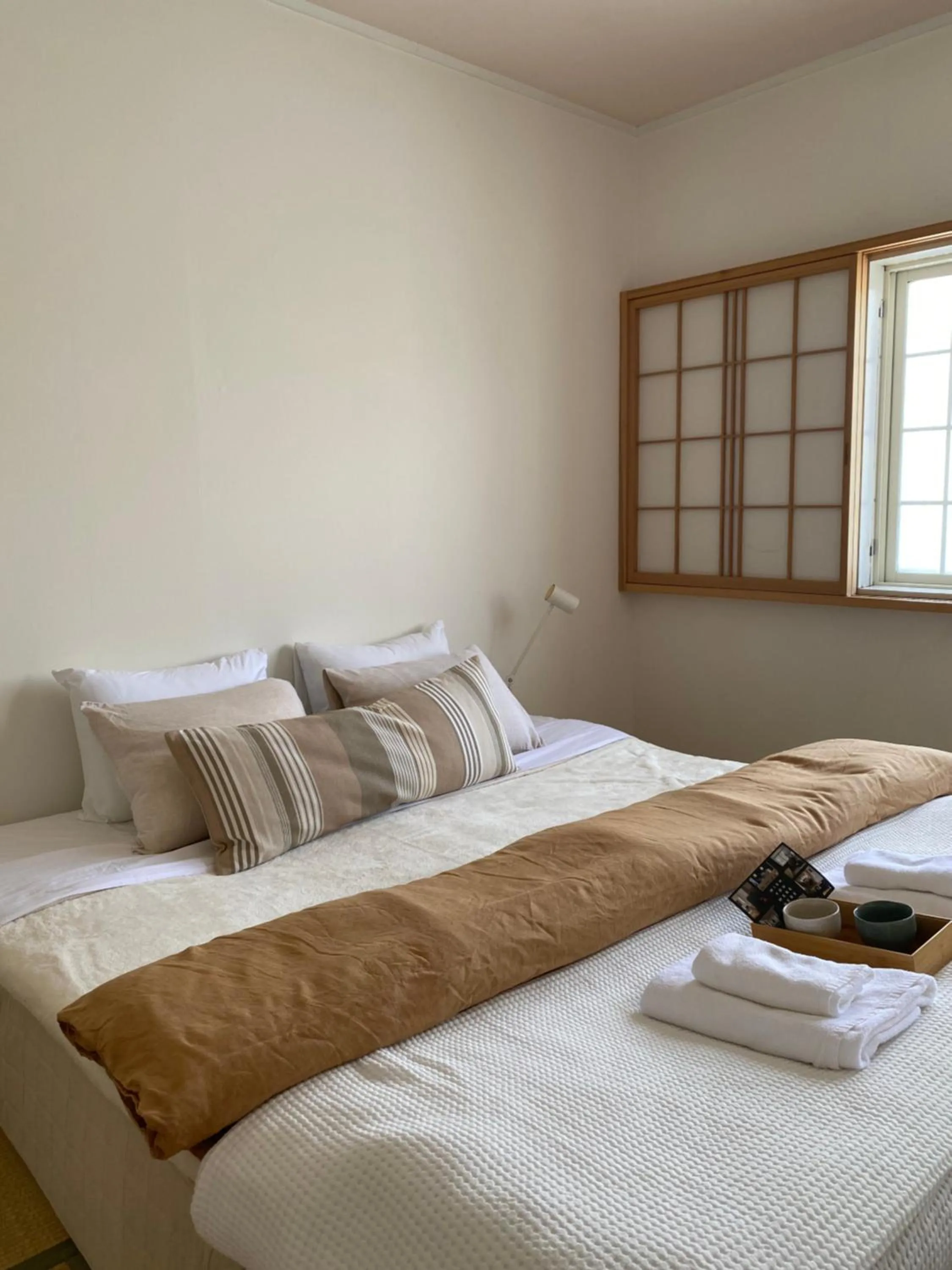 Bed in Myoko Forest Lodge