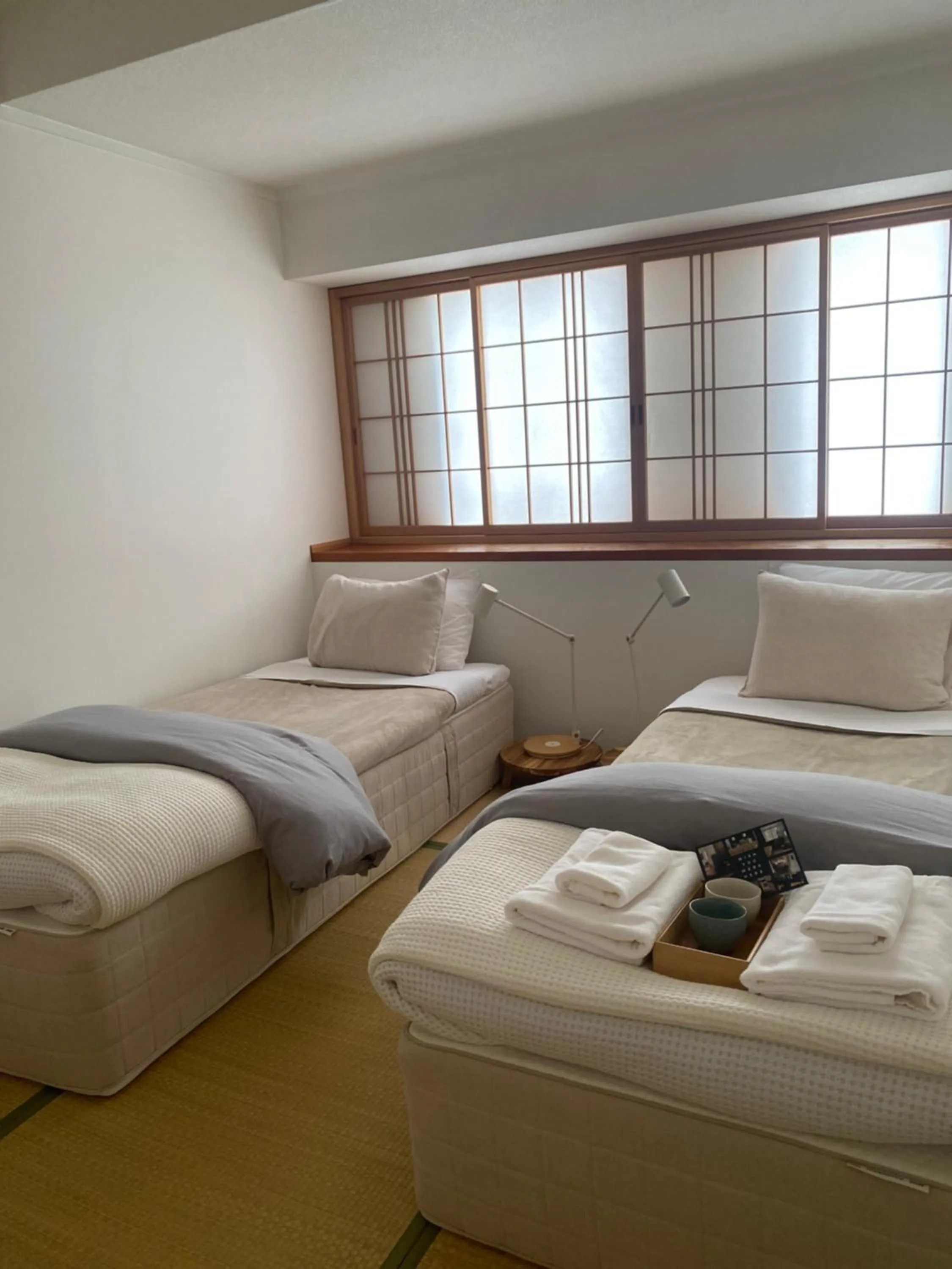 Bed in Myoko Forest Lodge