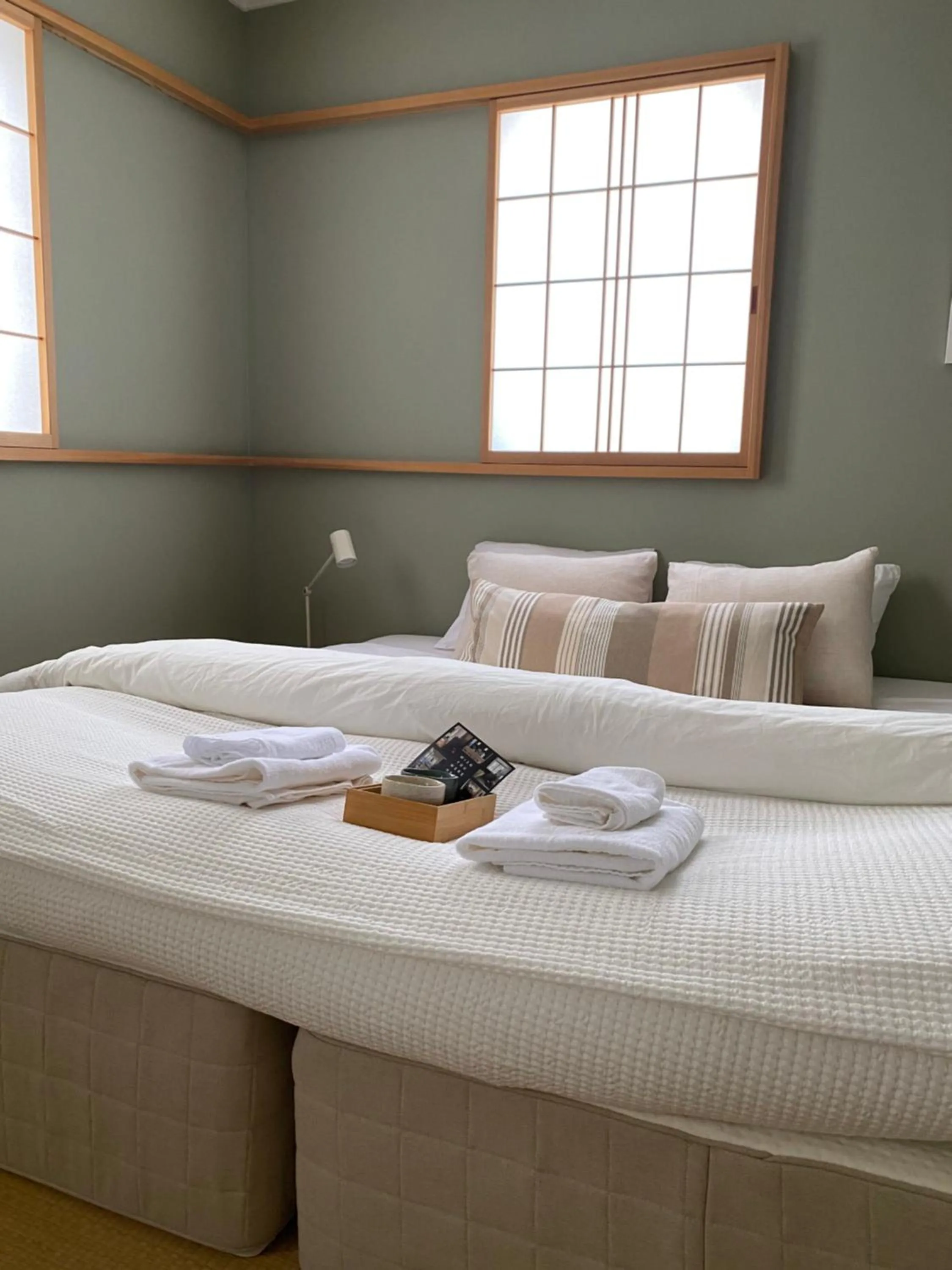 Bed in Myoko Forest Lodge