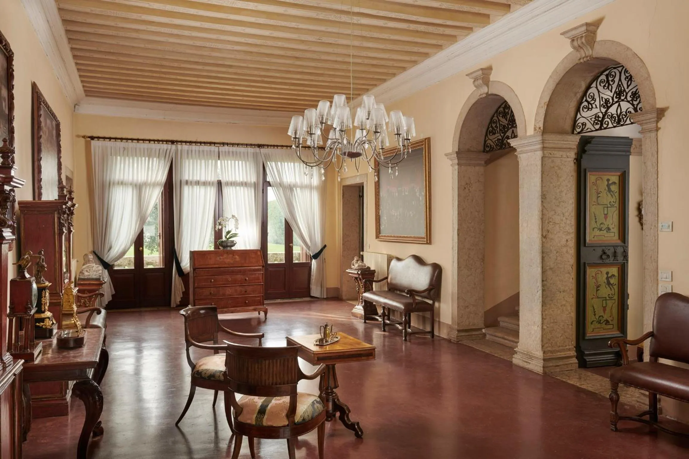 Seating area in Villa Stecchini