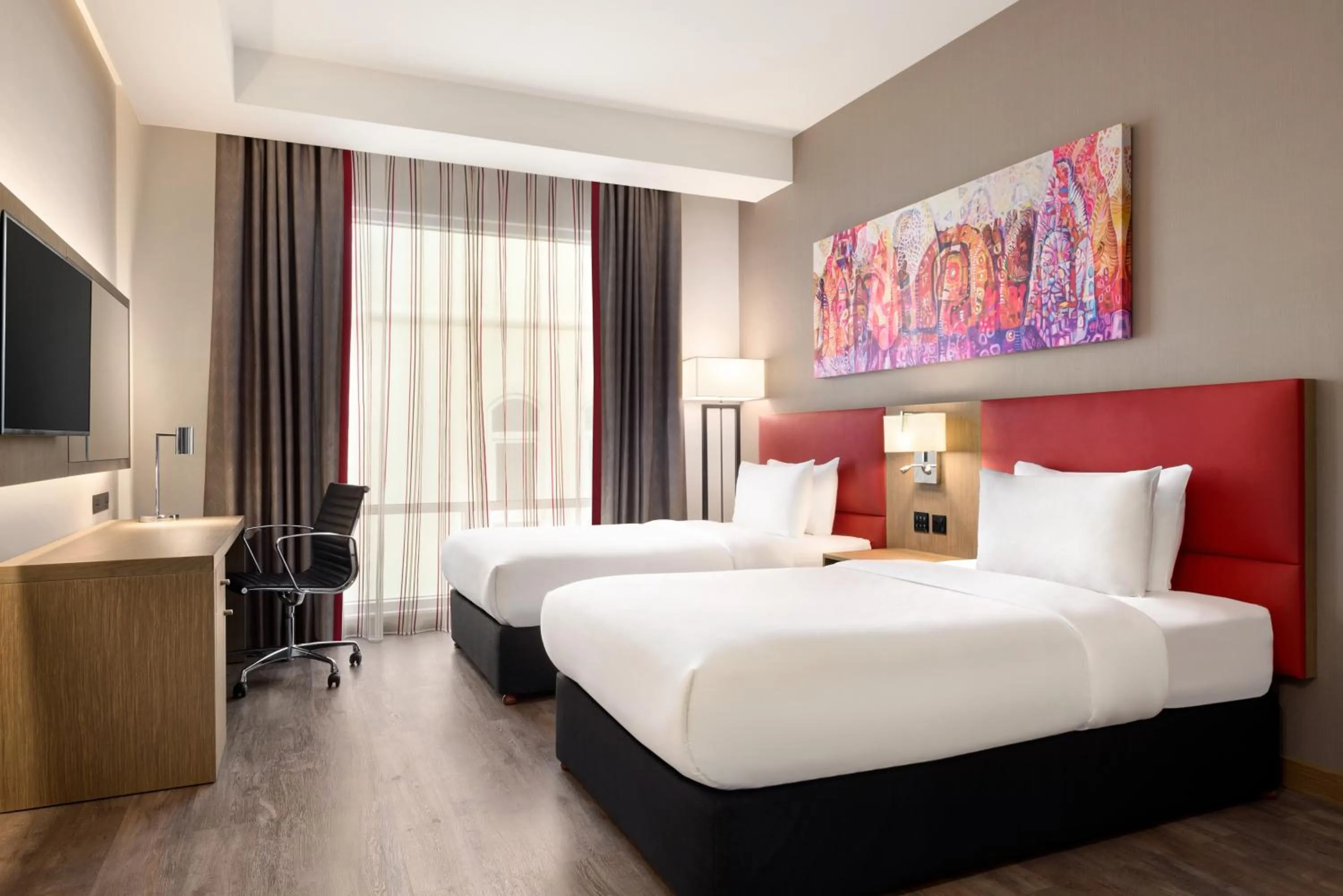 Bedroom, Bed in Ramada Encore by Wyndham Muscat Al-Ghubra