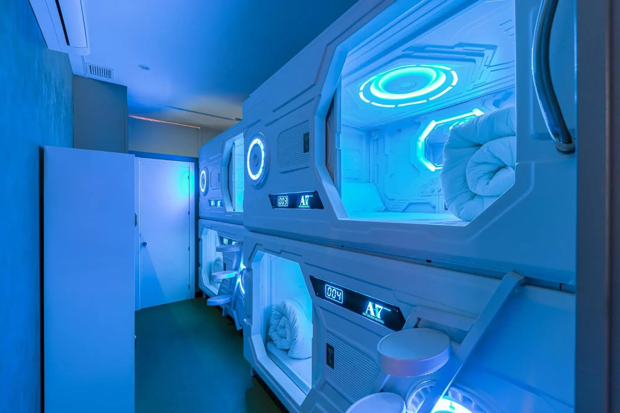 Private capsule room two doubles in Art Seven Hostel Capsules Private capsule room two doubles in Art Seven Hostel Capsules