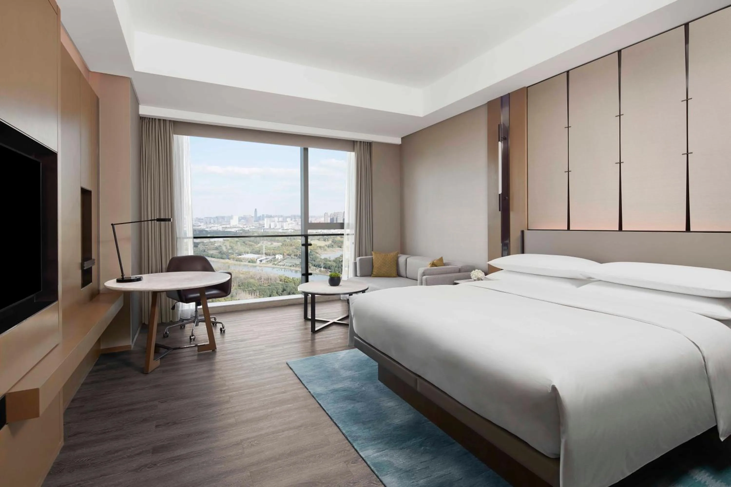City view, Bed in Jiaxing Marriott Hotel