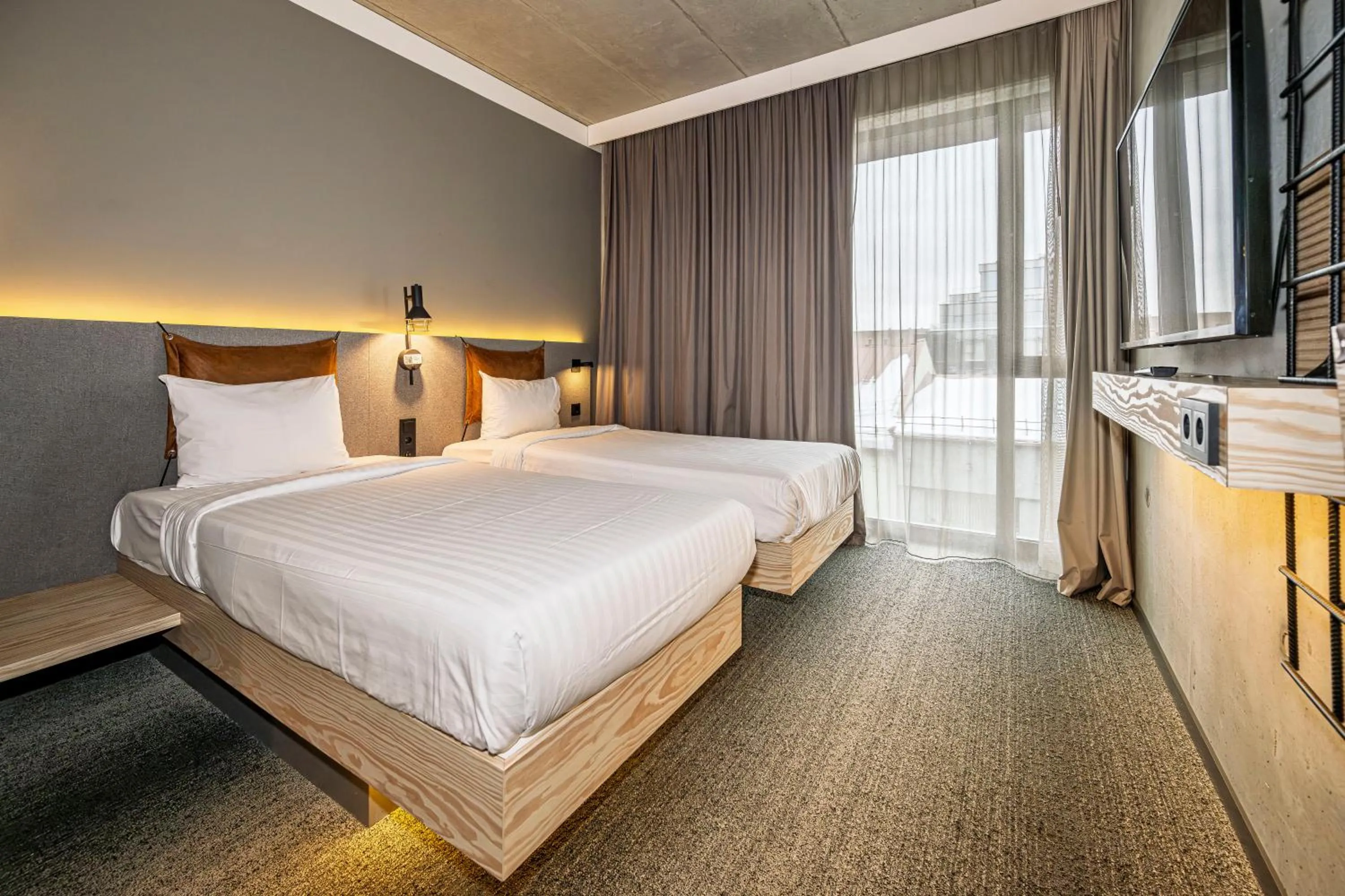 Bed in Moxy Kaunas Center