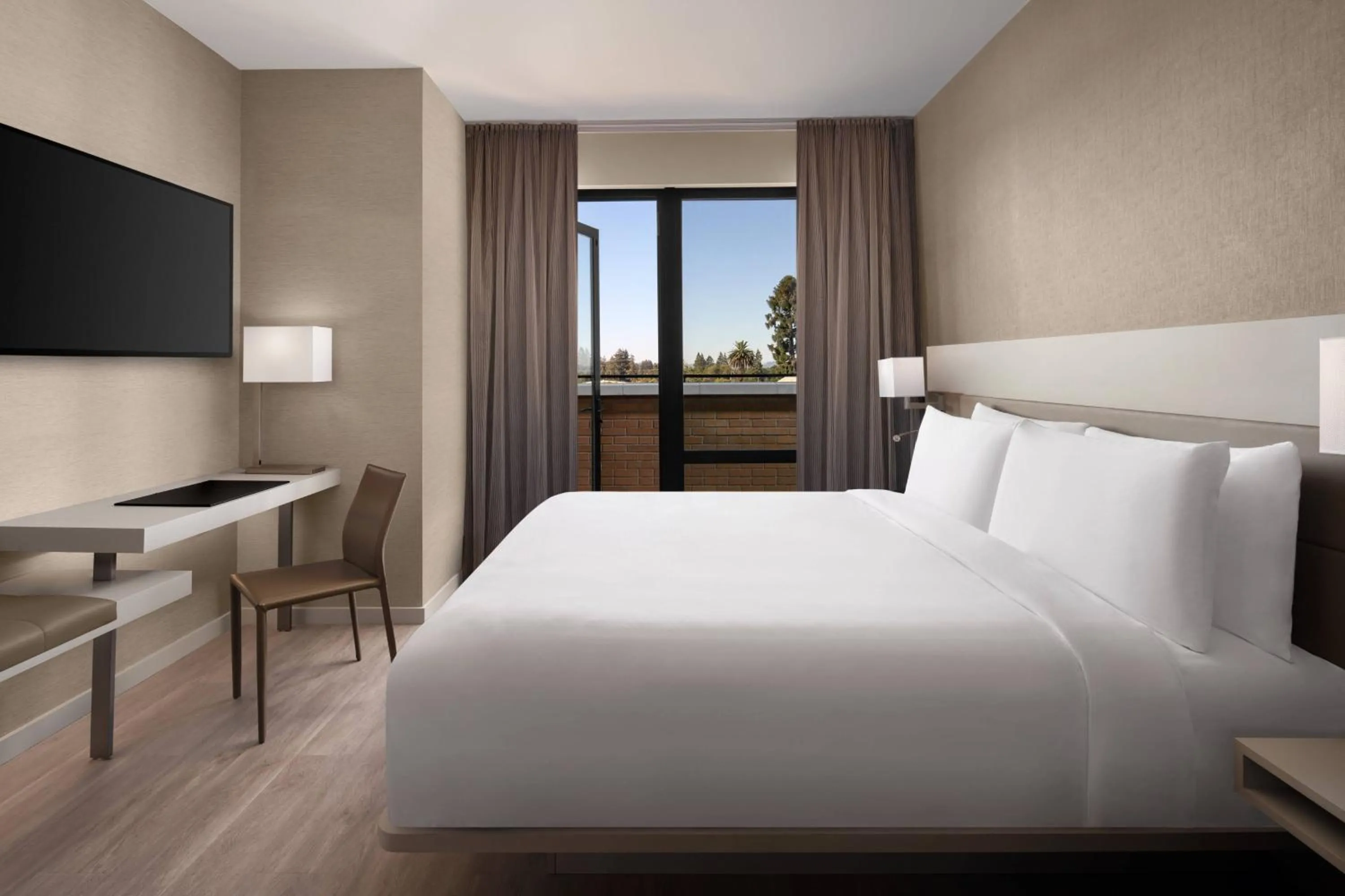 Photo of the whole room, Bed in AC Hotel by Marriott Santa Rosa Sonoma Wine Country