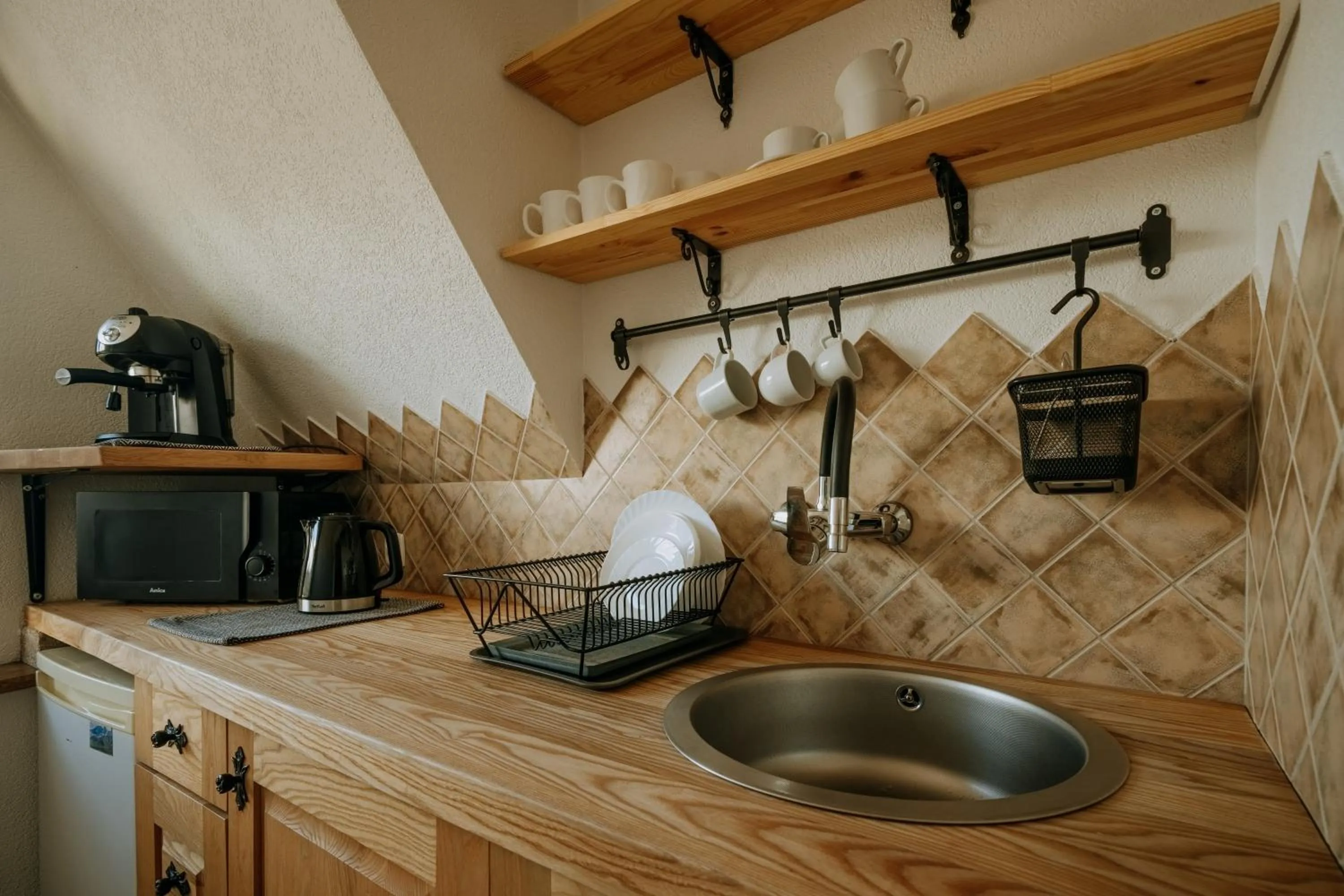 Kitchen or kitchenette in Gościna u Maryny Relaks i SPA w Ogrodzie