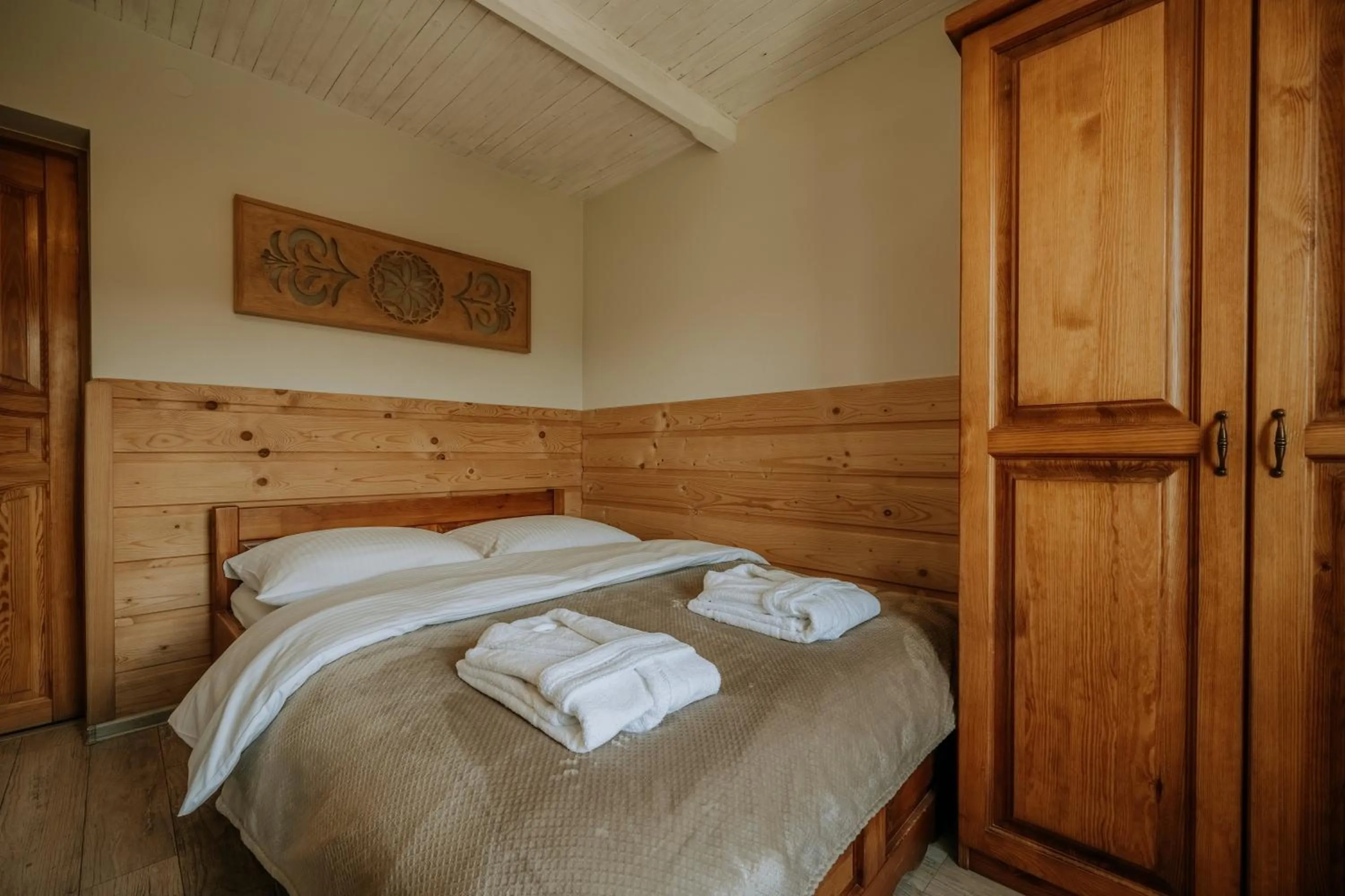 Bed in Gościna u Maryny Relaks i SPA w Ogrodzie