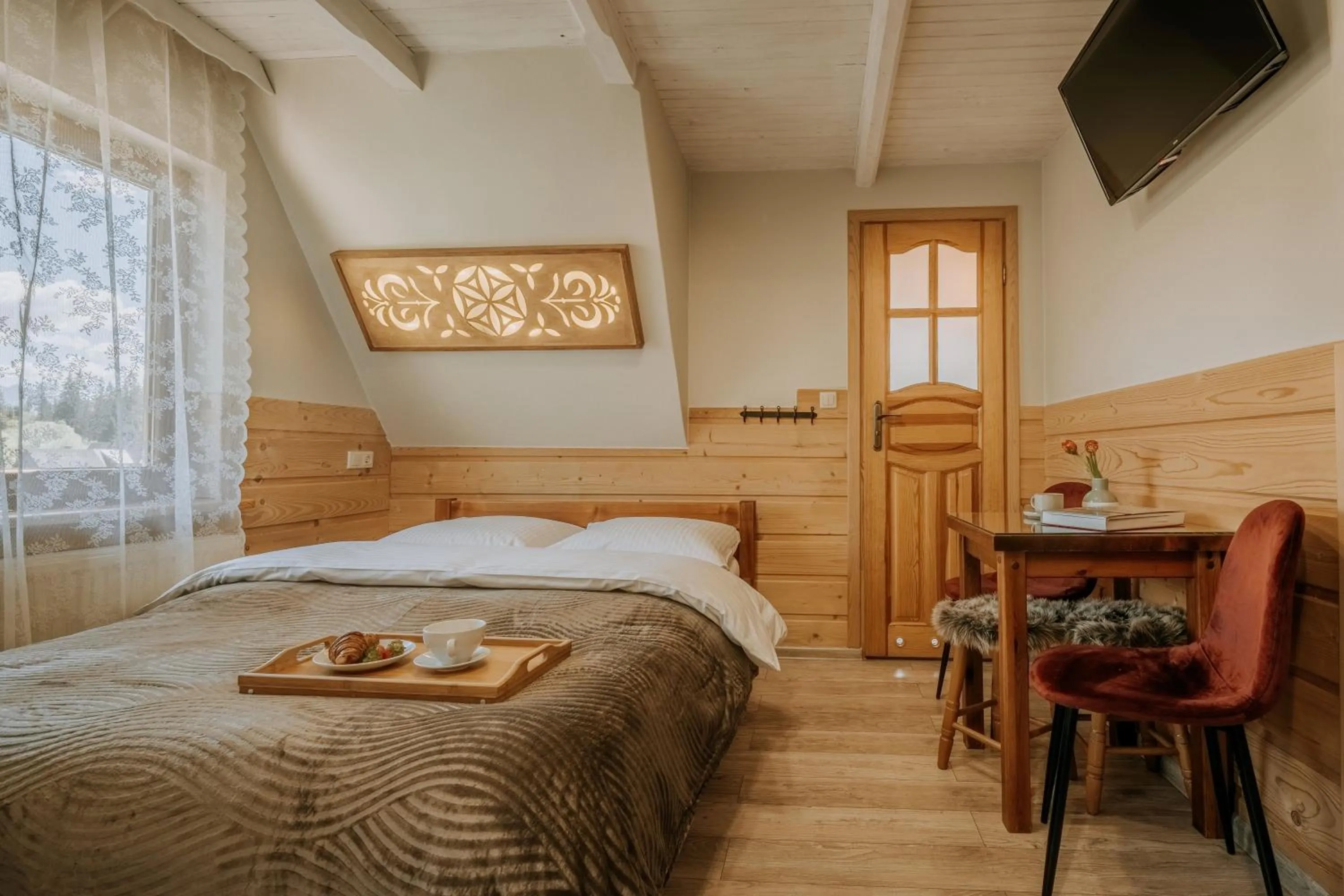 TV and multimedia, Bed in Gościna u Maryny Relaks i SPA w Ogrodzie