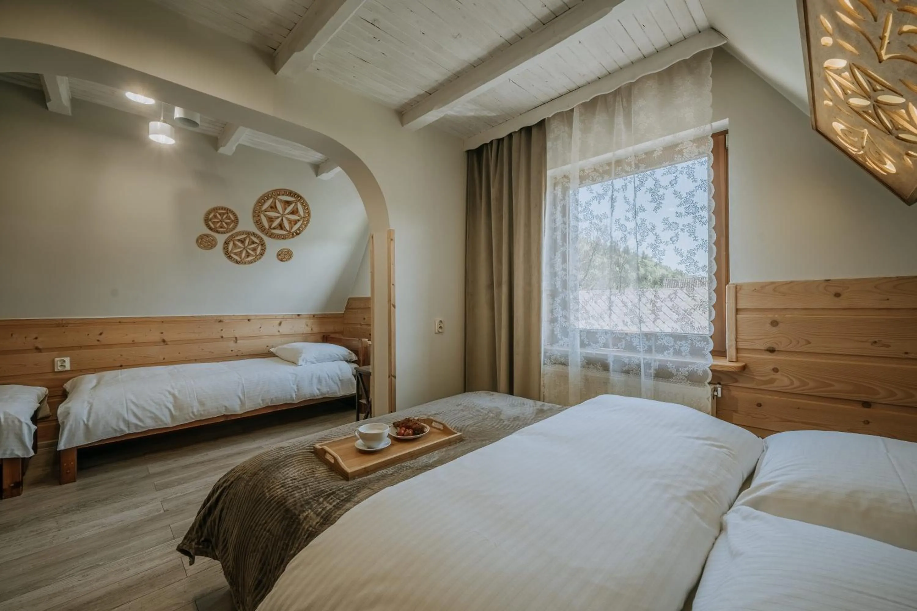 Bed in Gościna u Maryny Relaks i SPA w Ogrodzie