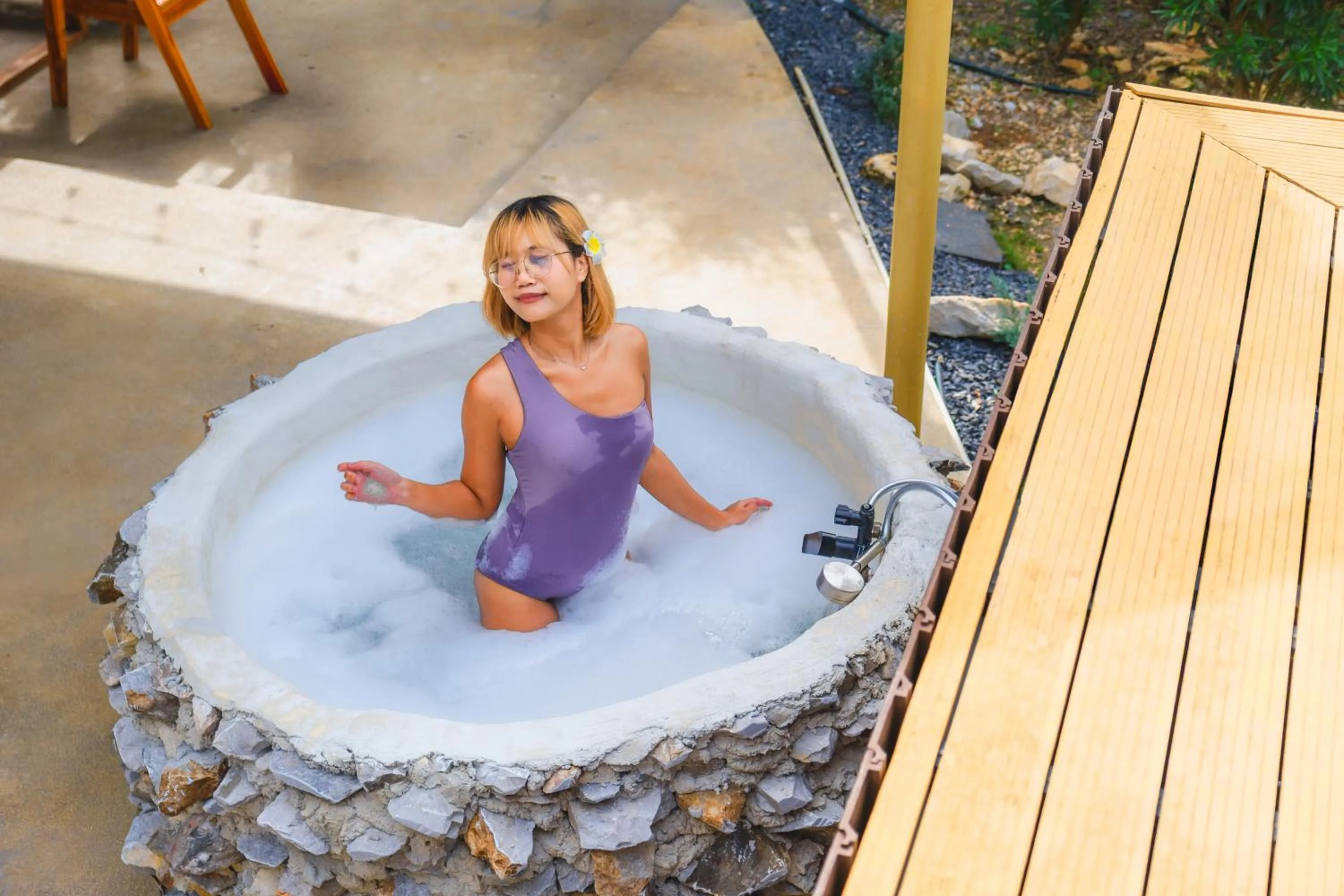 Hot Tub in The X10 private pool villa khaoyai SHA Certified เขาใหญ่