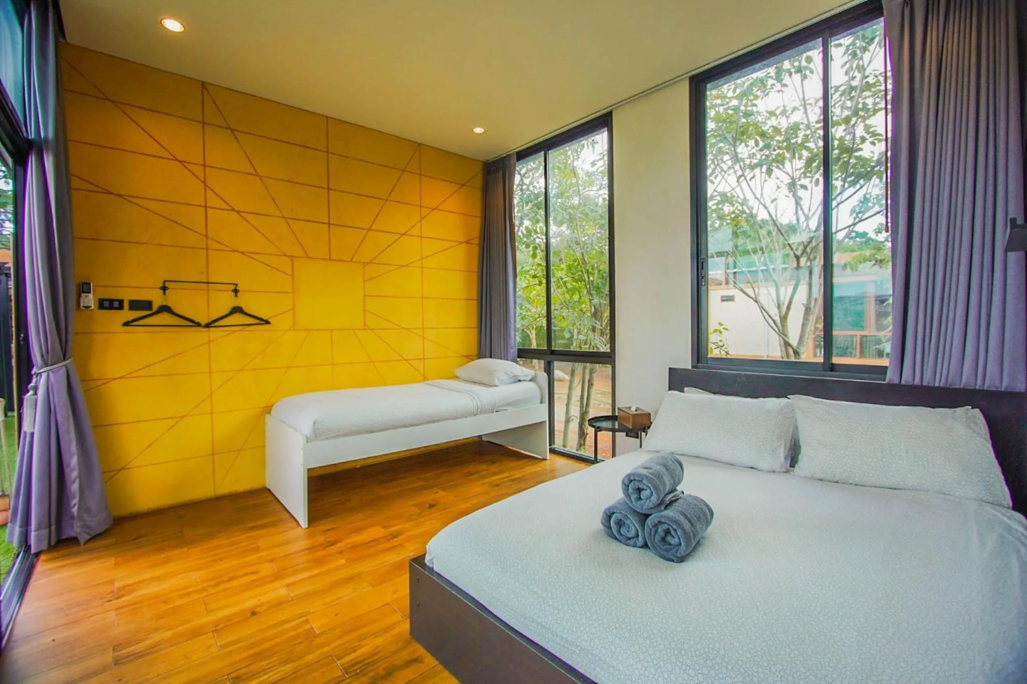 Bed in The X10 private pool villa khaoyai SHA Certified เขาใหญ่